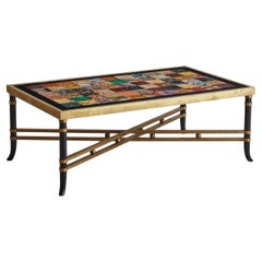Multi-Color Marble Tile Top Coffee Table, Italy 1960s
