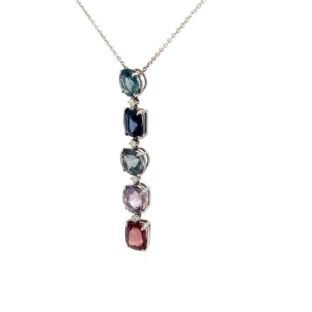 Women's or Men's 19.39 Carat Gem and Diamond Pendant Necklace For Sale