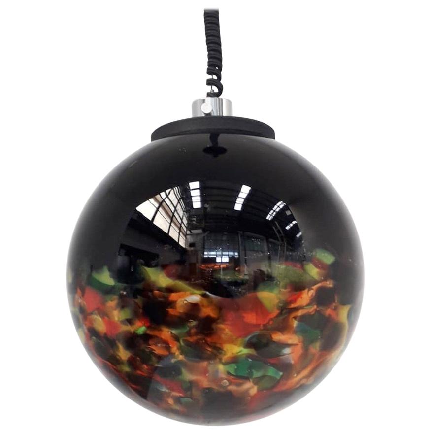 Multi-Color Murano Glass Globe Pendant