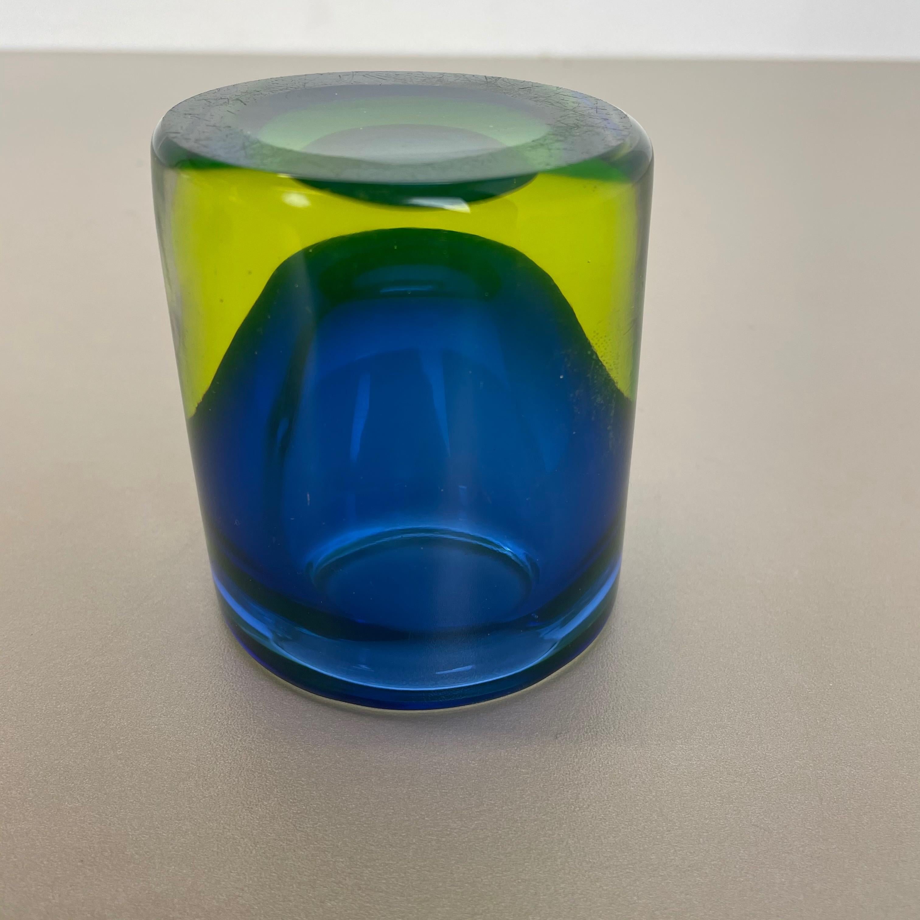 Multi-Color Murano Vetri Glass Sommerso Bowl Shell Ashtray Element, Italy, 1970s 7