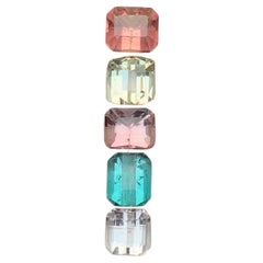 Bracelet de tourmalines naturelles multicolores, collier de pierres précieuses non serties de 6,24 carats