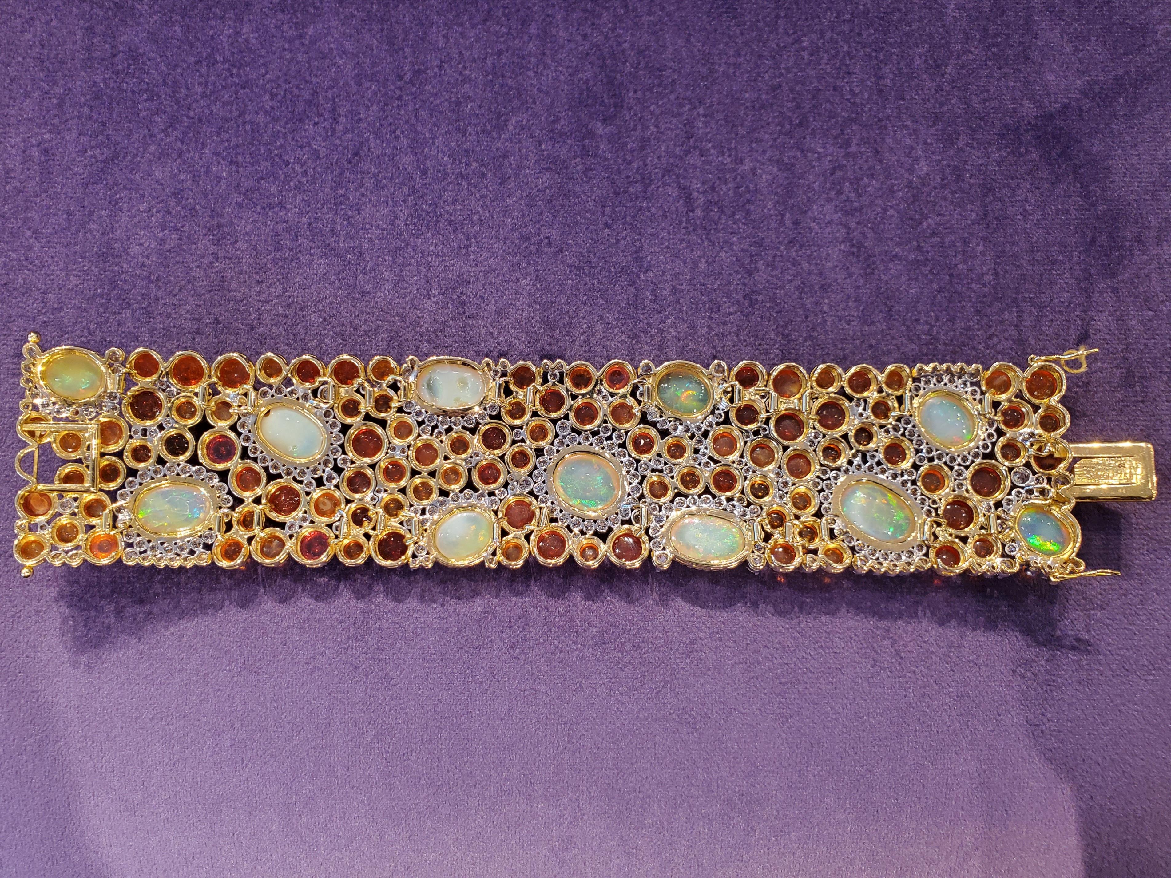 Bracciale Opale e Diamante Multi Colore in vendita 5