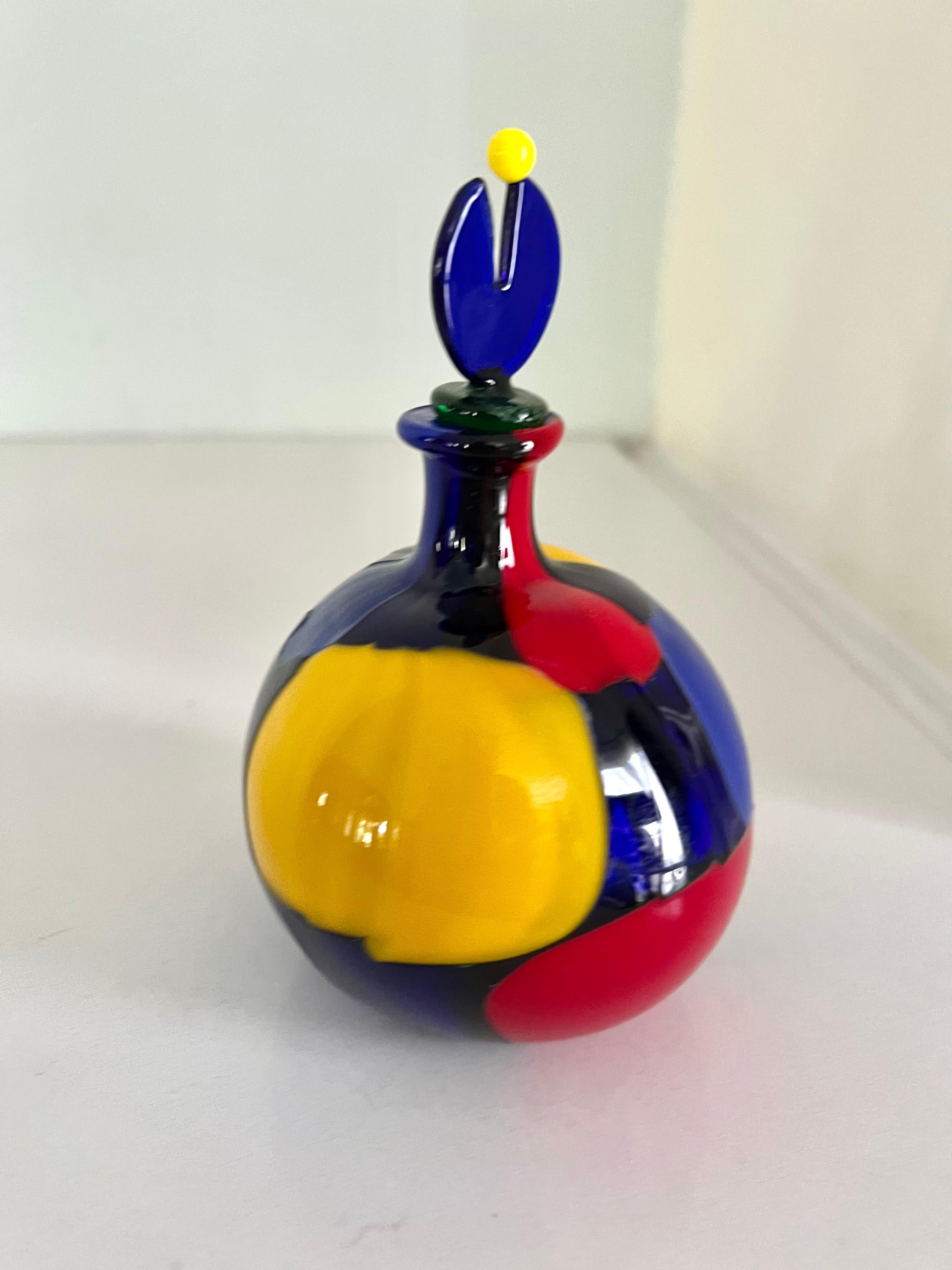 Mehrfarbige Murano-Parfümflasche aus undurchsichtigem Glas im Zustand „Gut“ im Angebot in Los Angeles, CA