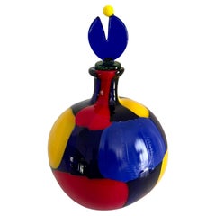 Multi Color Opaque Glass Murano Perfume Bottle
