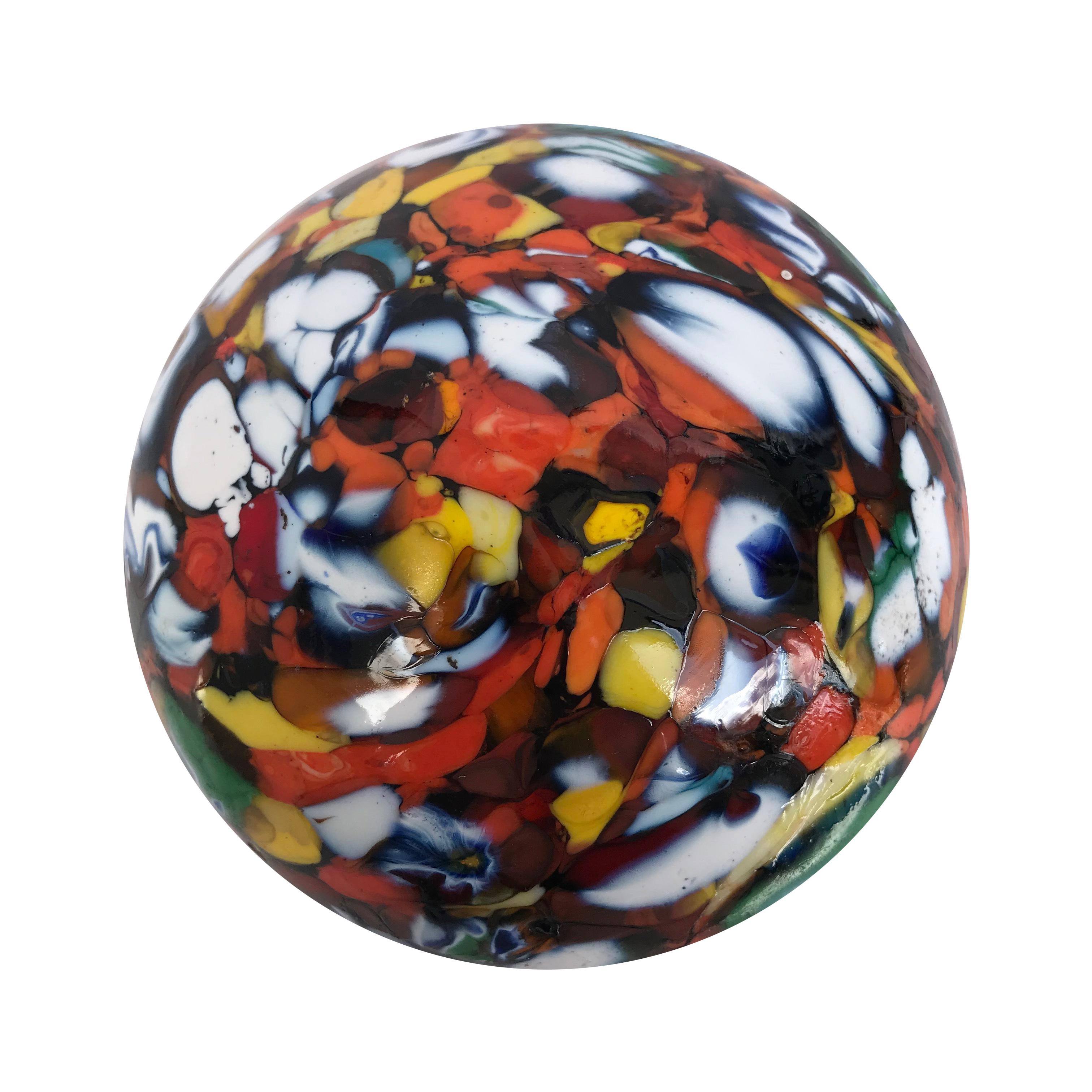 Multi-Color Paperweight in Glass Paste, Murano Glass For Sale 4