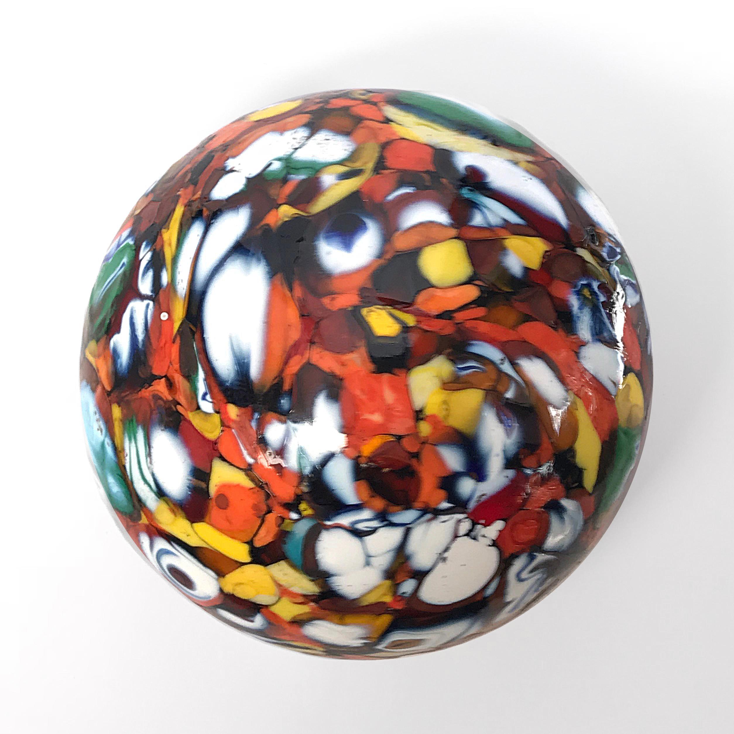 Multi-Color Paperweight in Glass Paste, Murano Glass For Sale 5