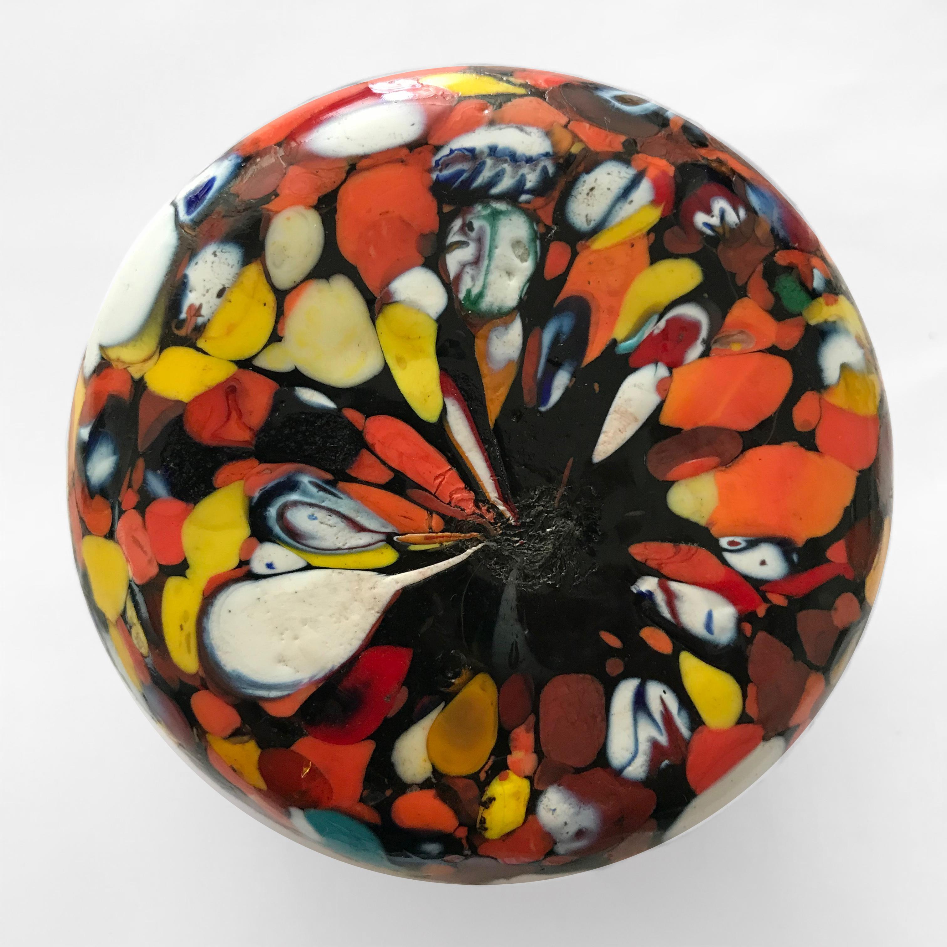 Multi-Color Paperweight in Glass Paste, Murano Glass For Sale 7