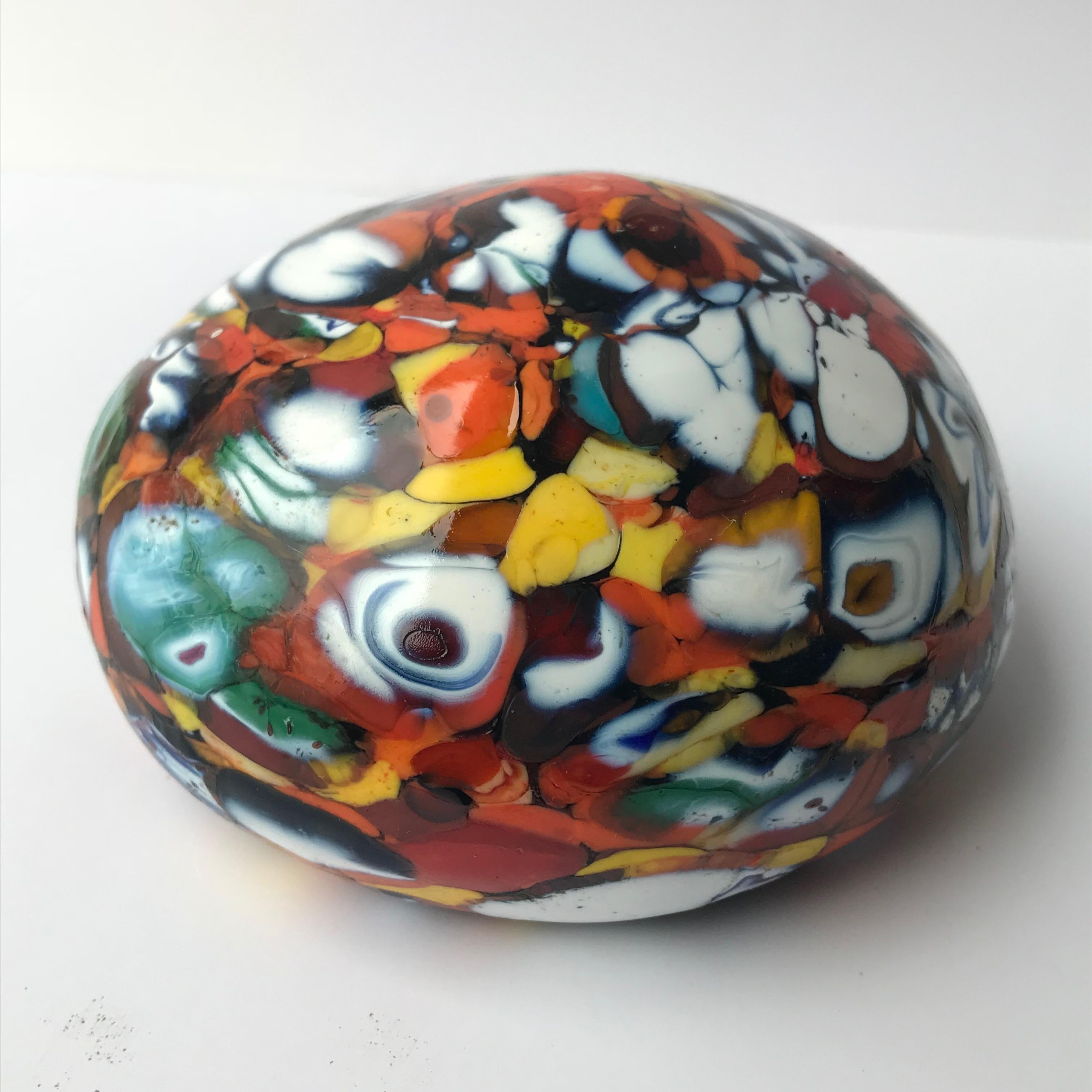 Other Multi-Color Paperweight in Glass Paste, Murano Glass For Sale