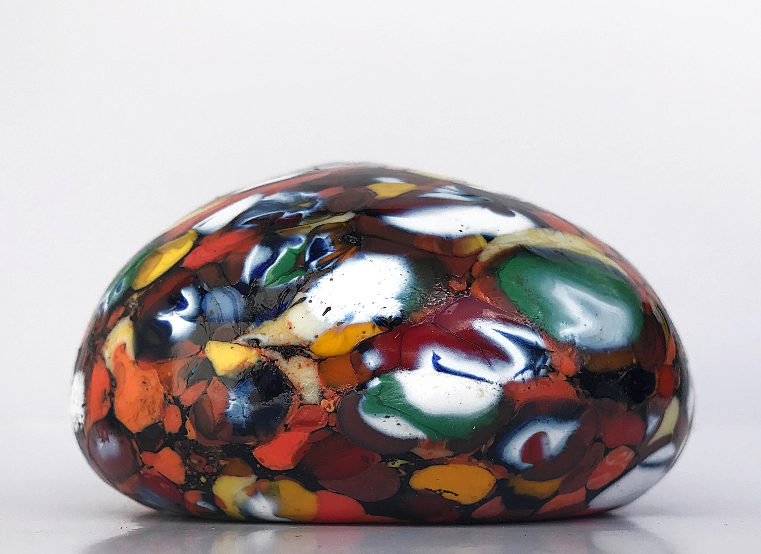 Multi-Color Paperweight in Glass Paste, Murano Glass For Sale 2