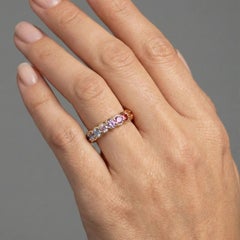 3.92ct Multi-Color Sapphire 14K Yellow Gold Full Eternity Ring