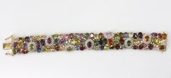 Multi-Color Sapphire and Diamond Bracelet