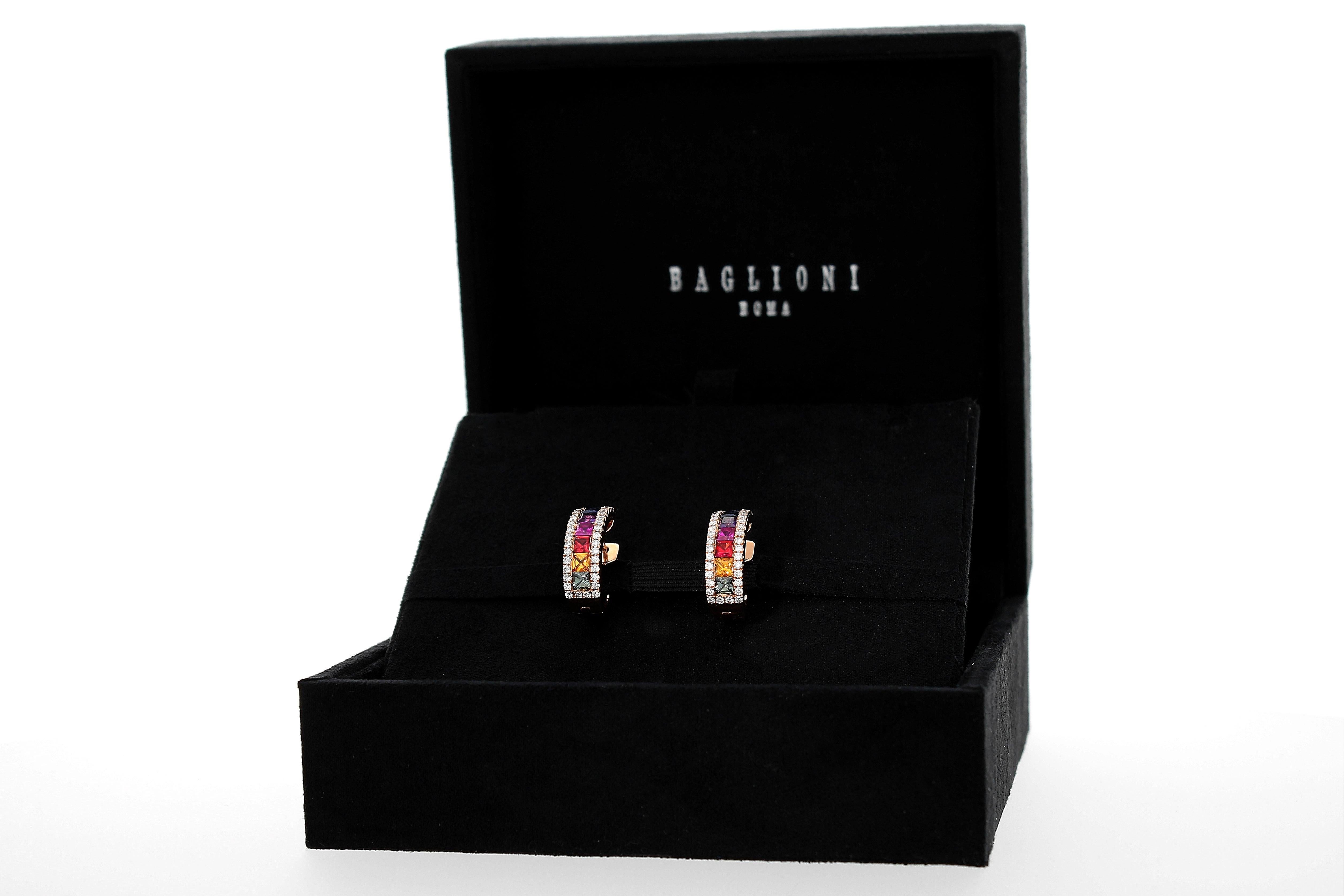 multi color sapphire earrings