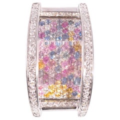 Multi-Color Sapphire Diamond Pendant by Losi