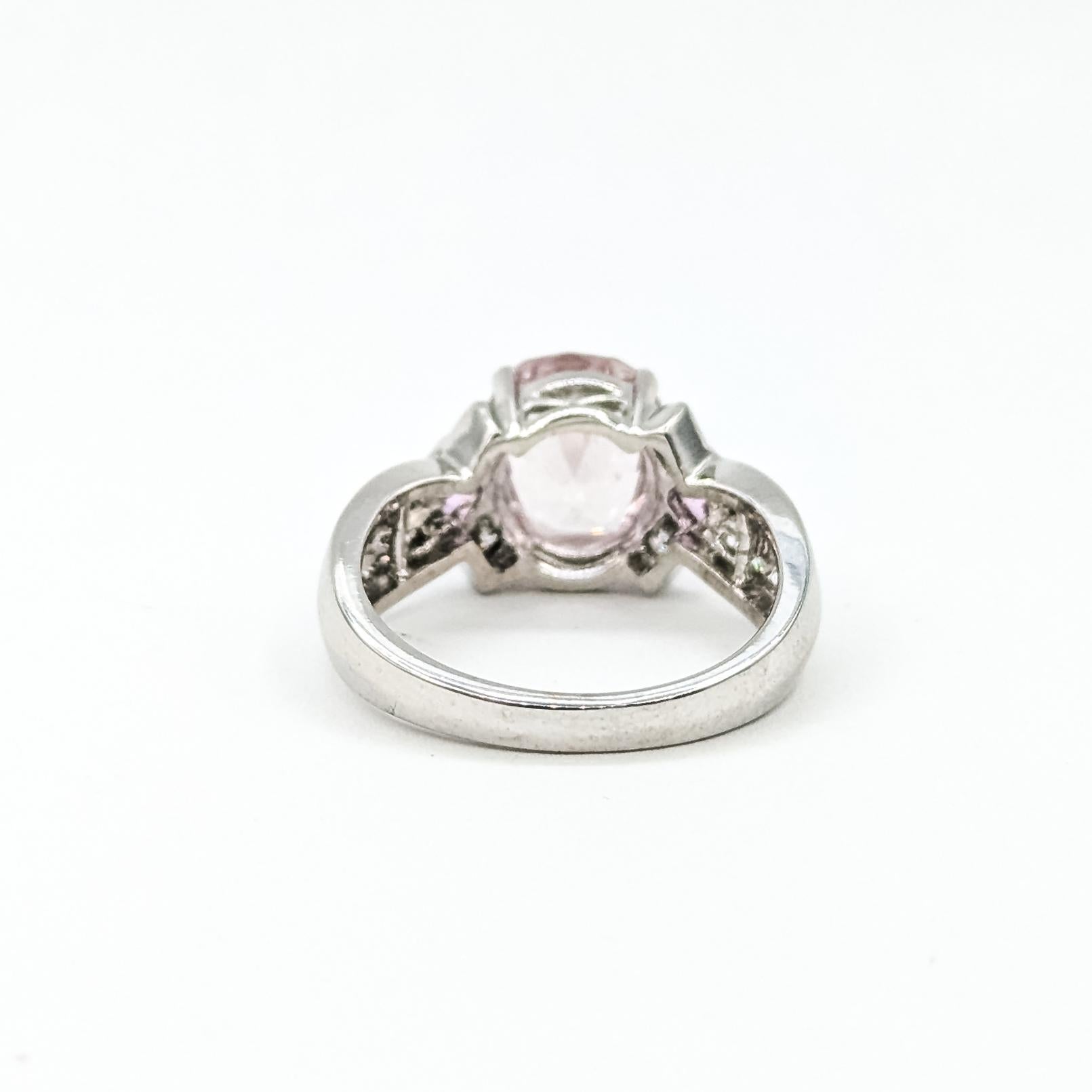 Anello con zaffiro e diamante multicolore a 14 carati in vendita 2