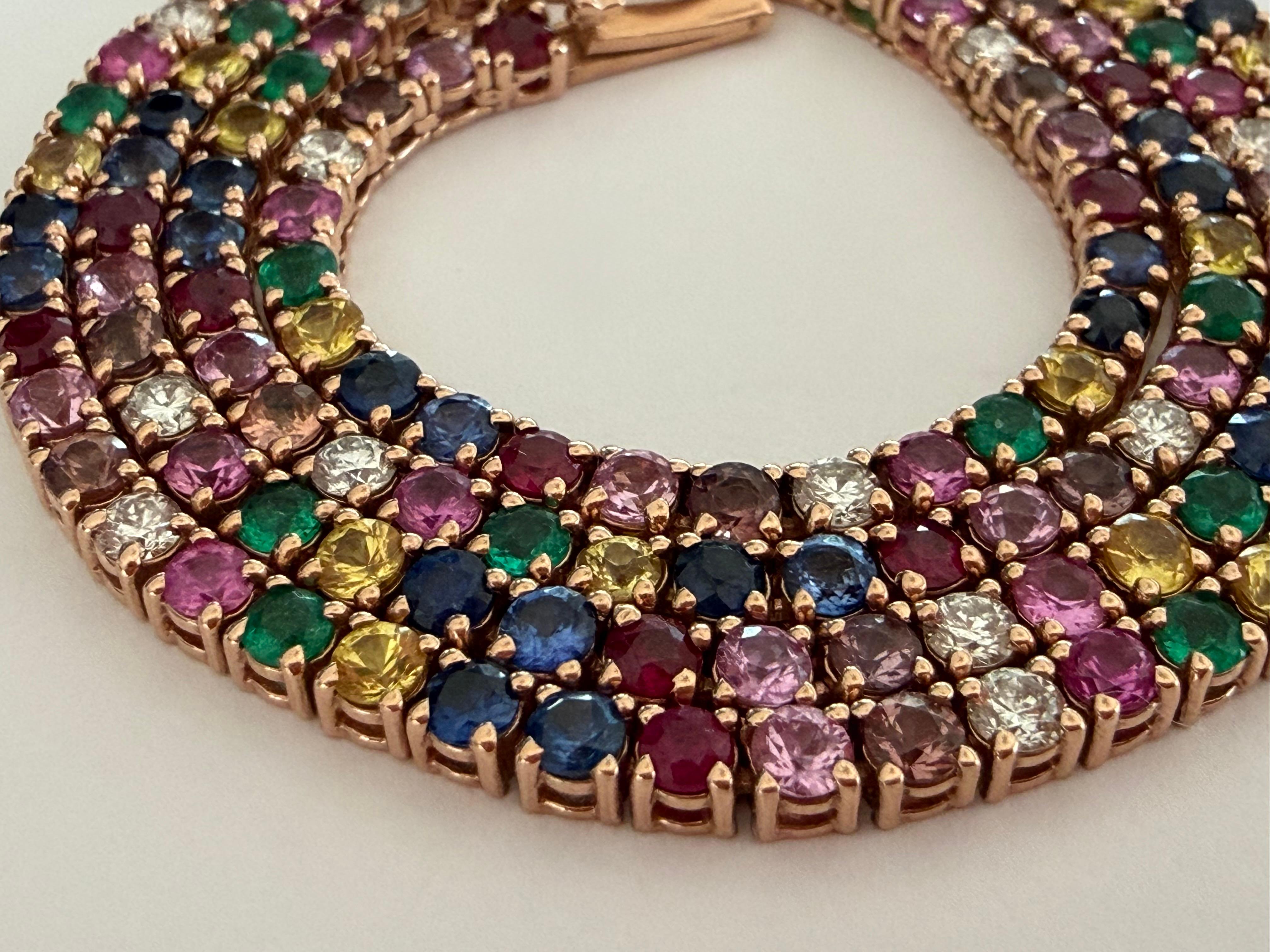 Multi-color Sapphire Diamond Ruby And Emerald Ten… - image 3