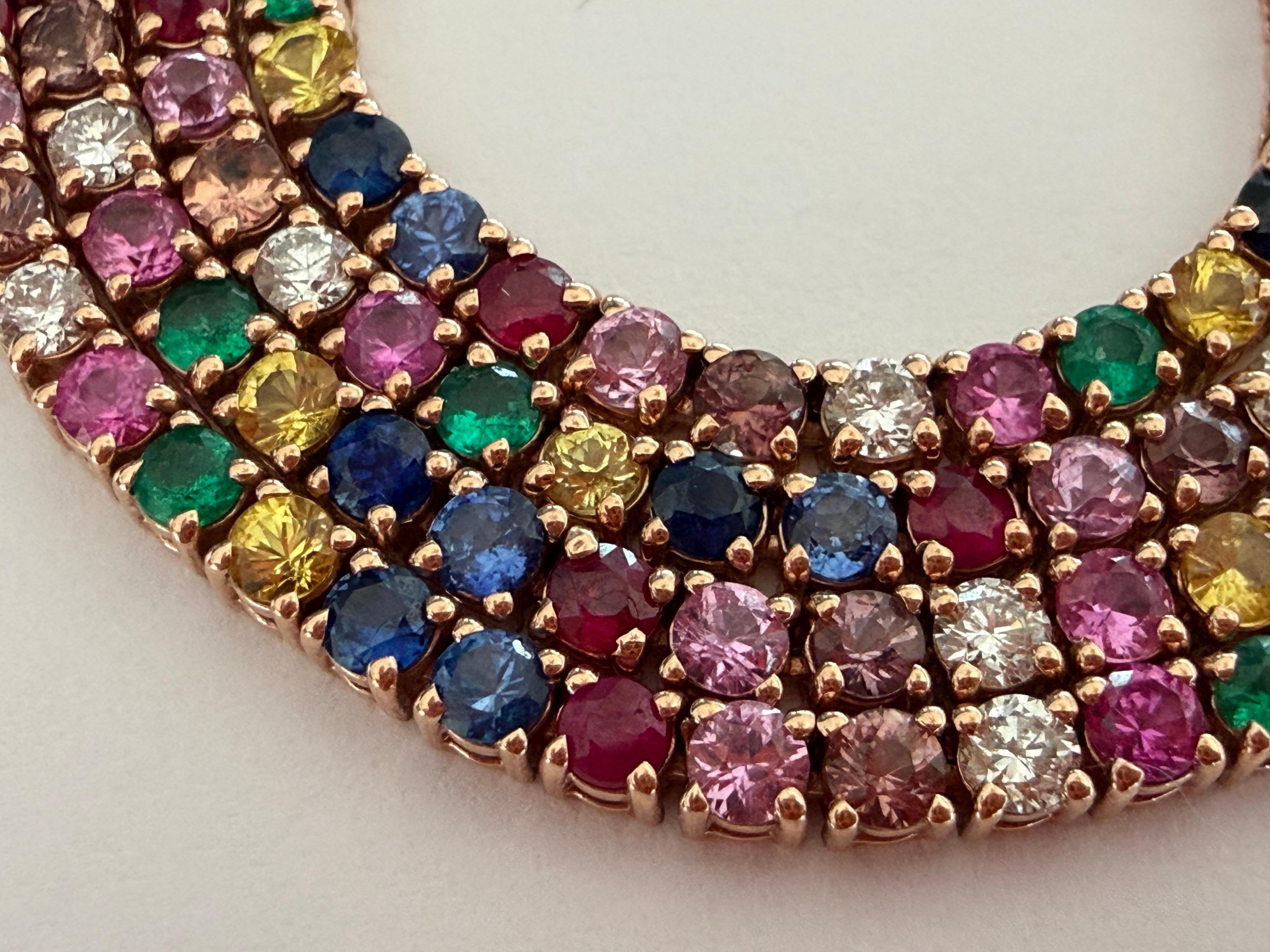 Multi-color Sapphire Diamond Ruby And Emerald Ten… - image 4