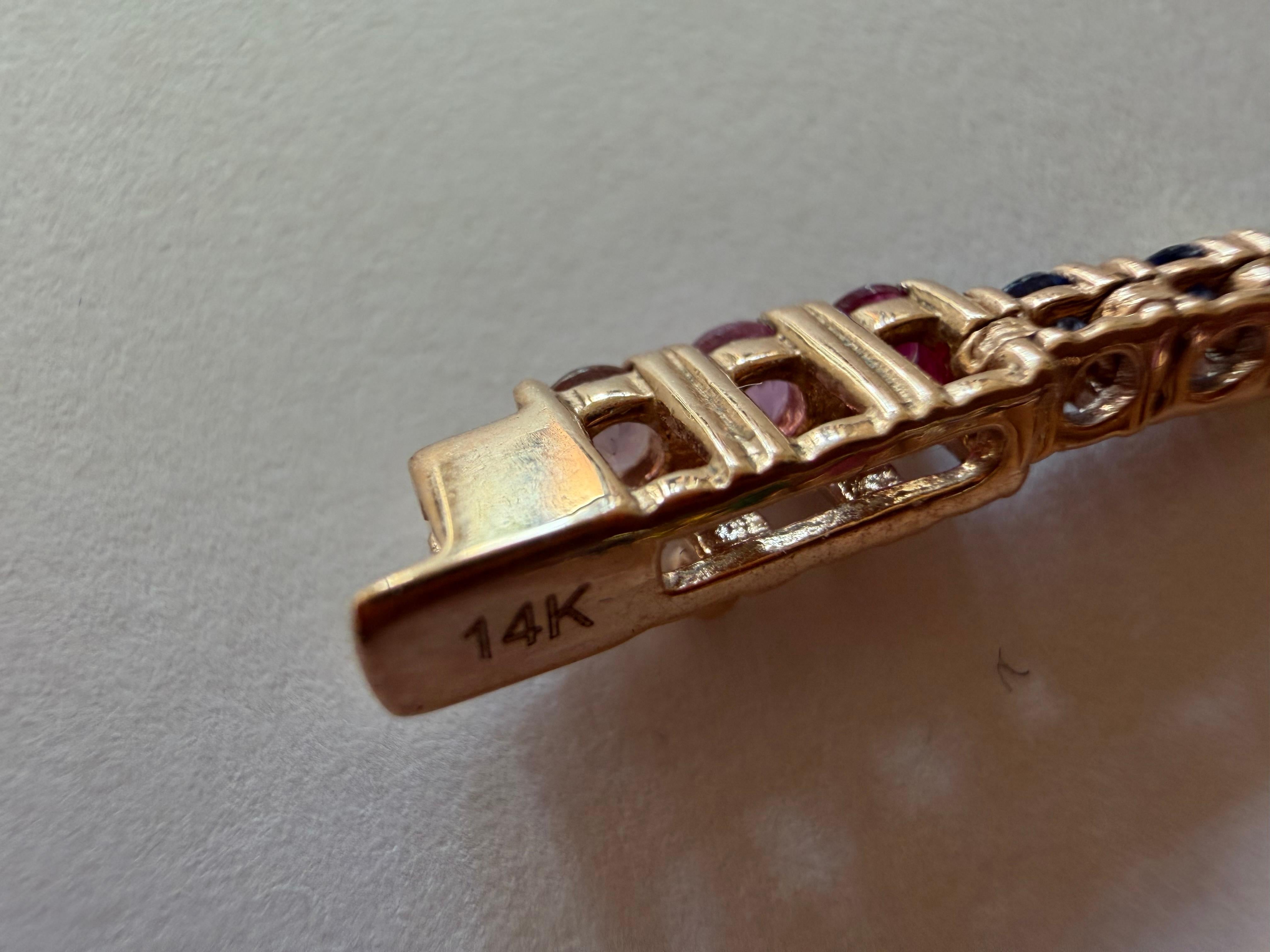 Multi-color Sapphire Diamond Ruby And Emerald Ten… - image 5