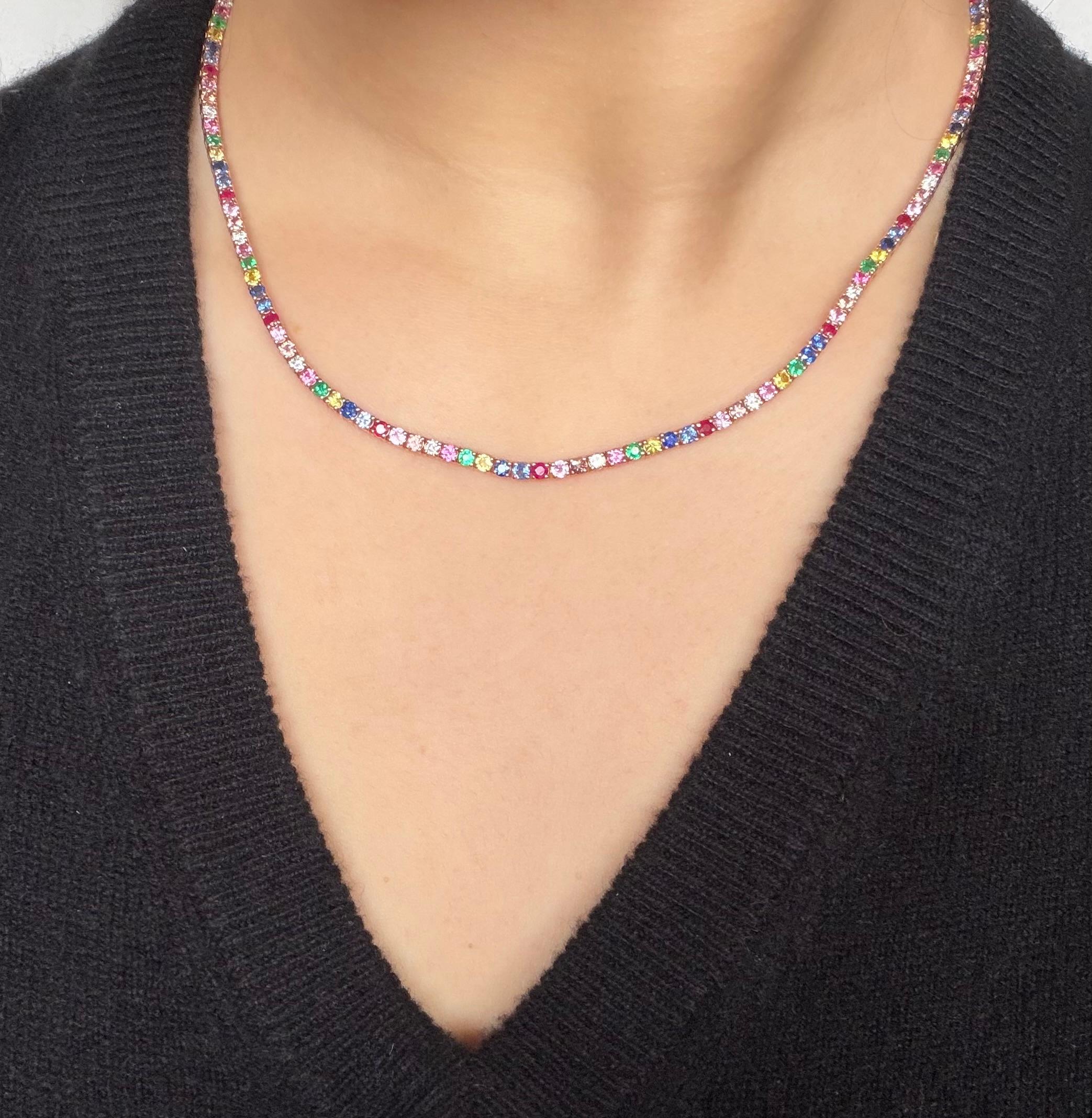 Multi-color Sapphire Diamond Ruby And Emerald Ten… - image 6