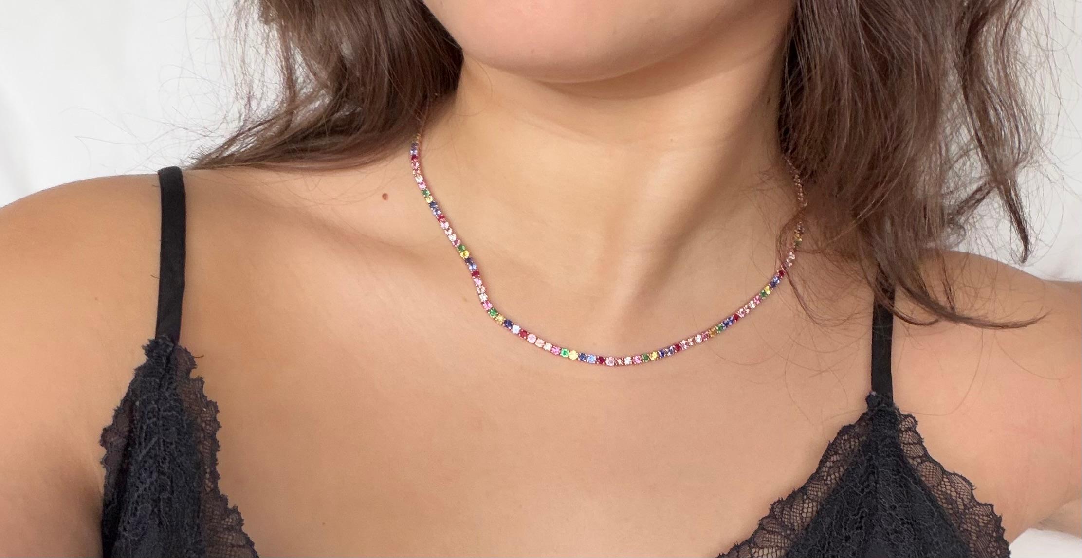 Multi-color Sapphire Diamond Ruby And Emerald Ten… - image 7