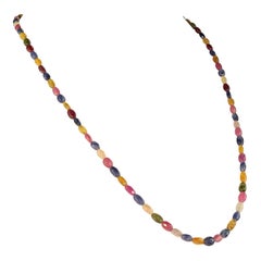 Multi Color Sapphire Necklace