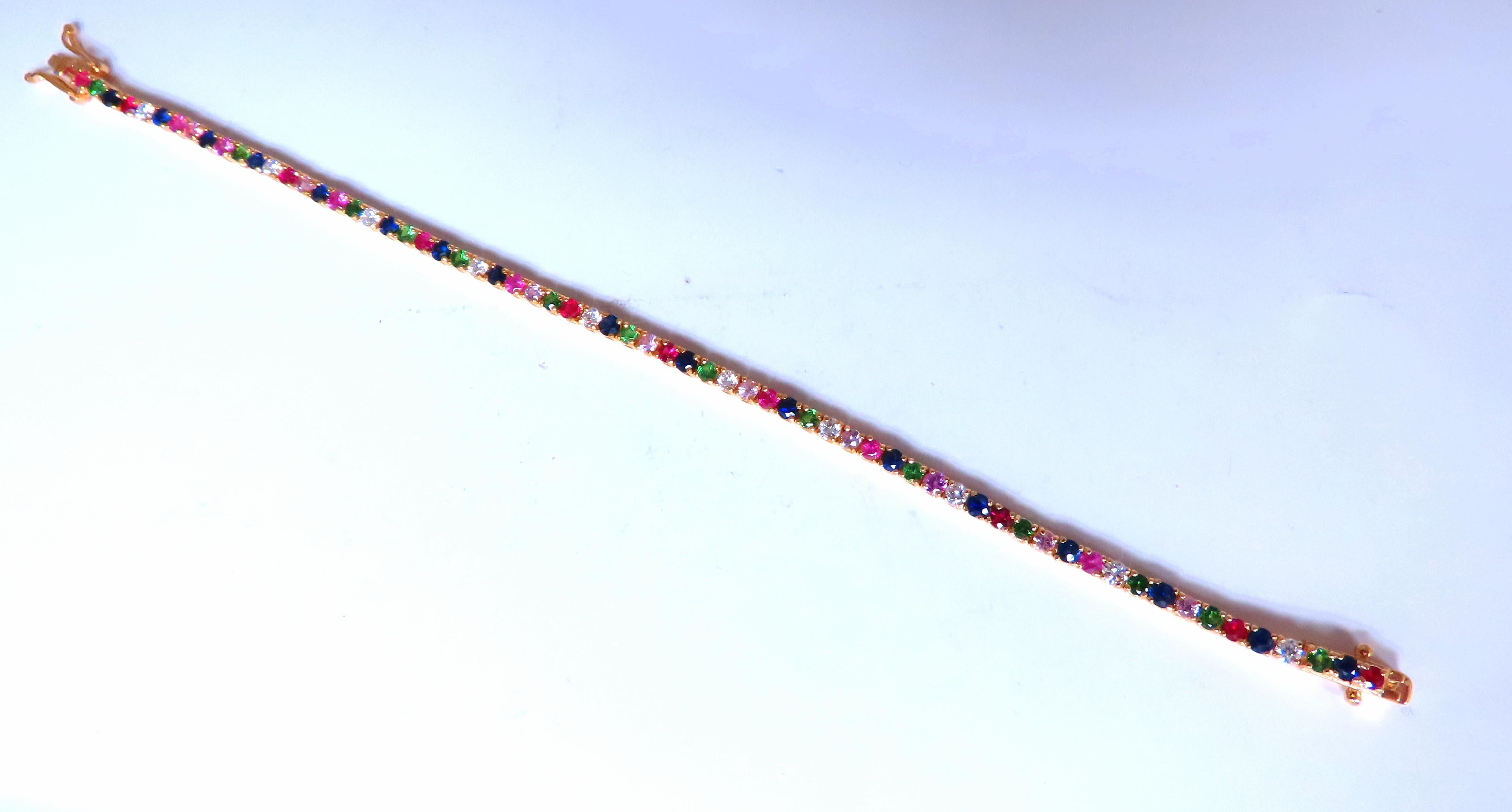 Contemporaneo Bracciale Nature con zaffiro rubino diamante naturale 14kt 12456 in vendita