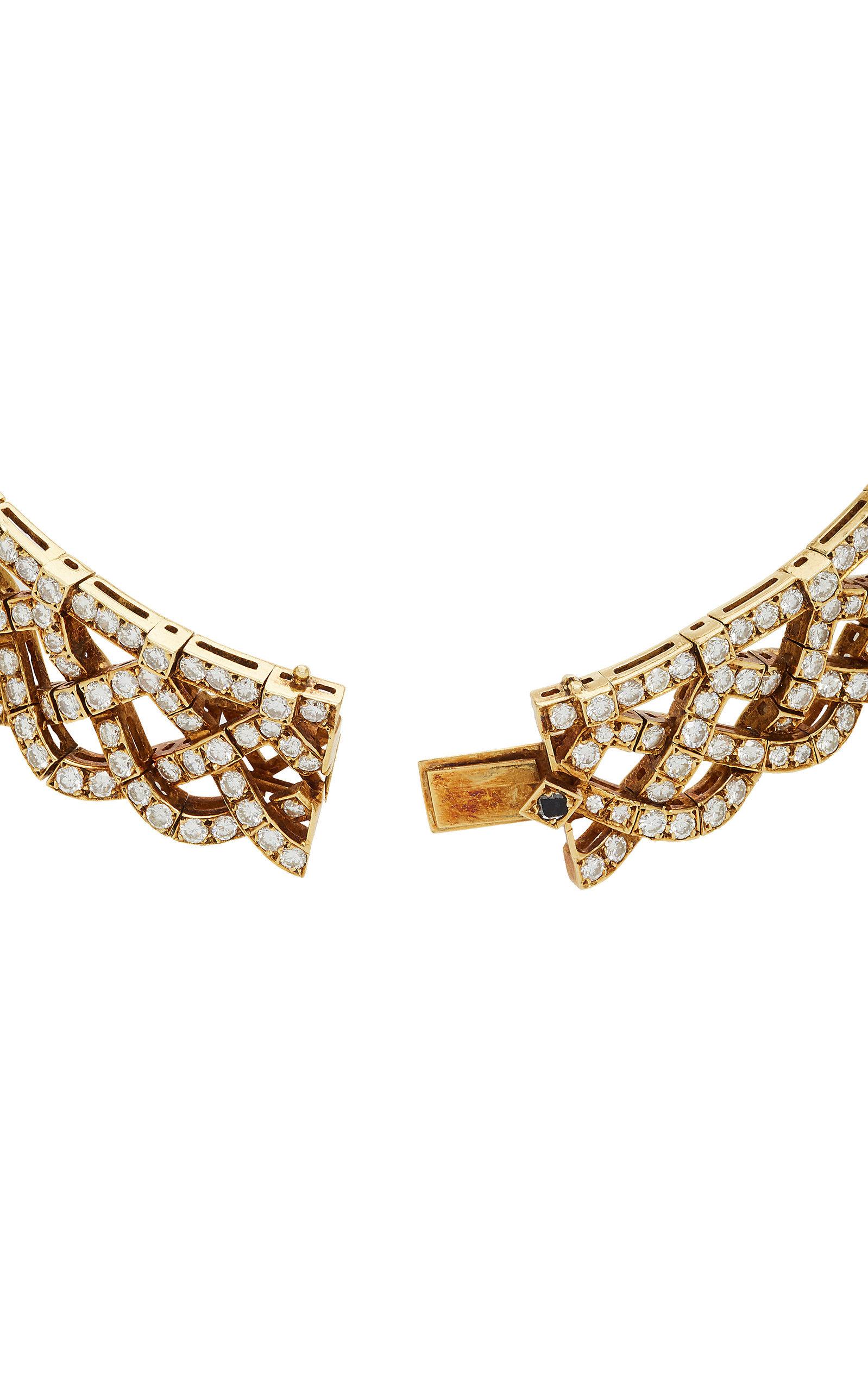 Collier de saphirs multicolores et diamants Unisexe en vente