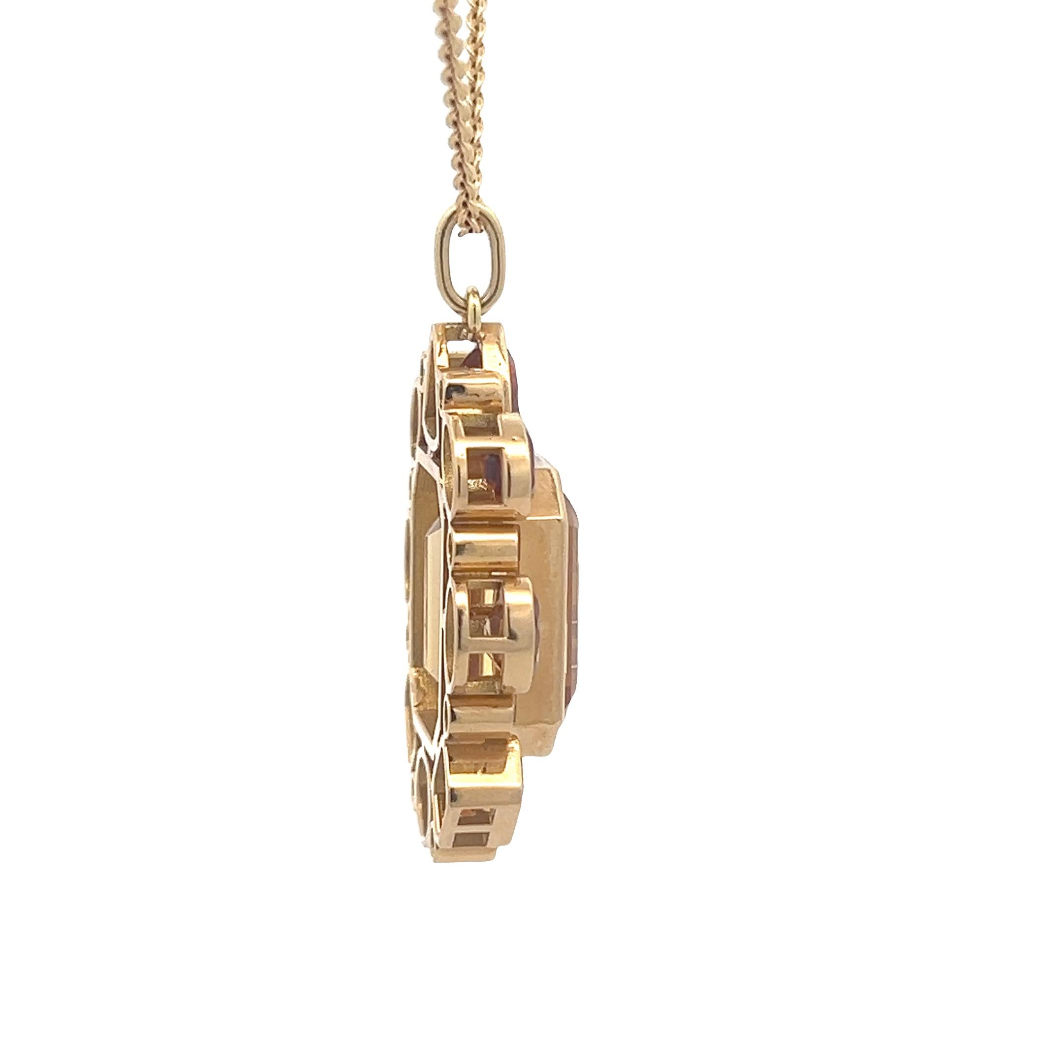 Pendentif en pierre multicolore Excellent état - En vente à Cedar Grove, NJ