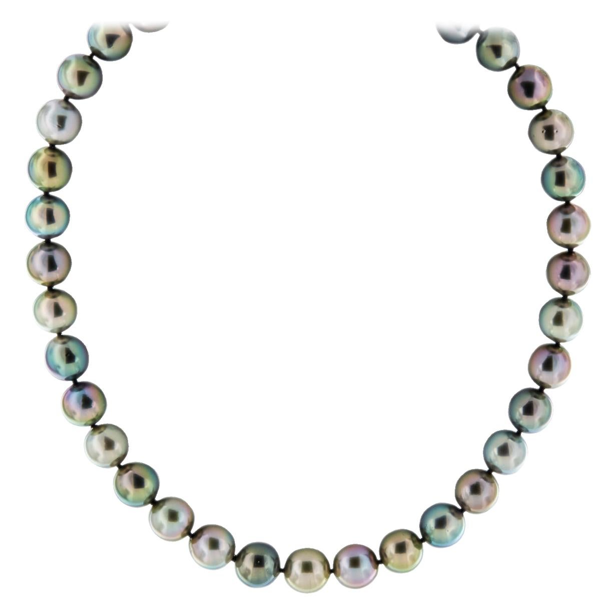 Black Tahitian Pearl Necklace For Sale at 1stDibs tahitian black