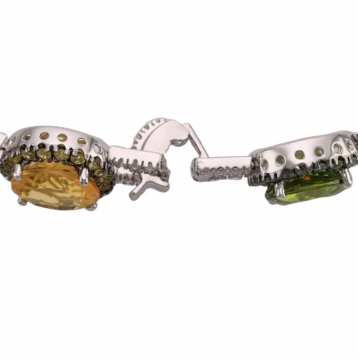 Mehrfarbiger Topas, Blauer Topas Amethyst Grüner Topas Gelber Topas 14 Karat Diamant (Zeitgenössisch) im Angebot