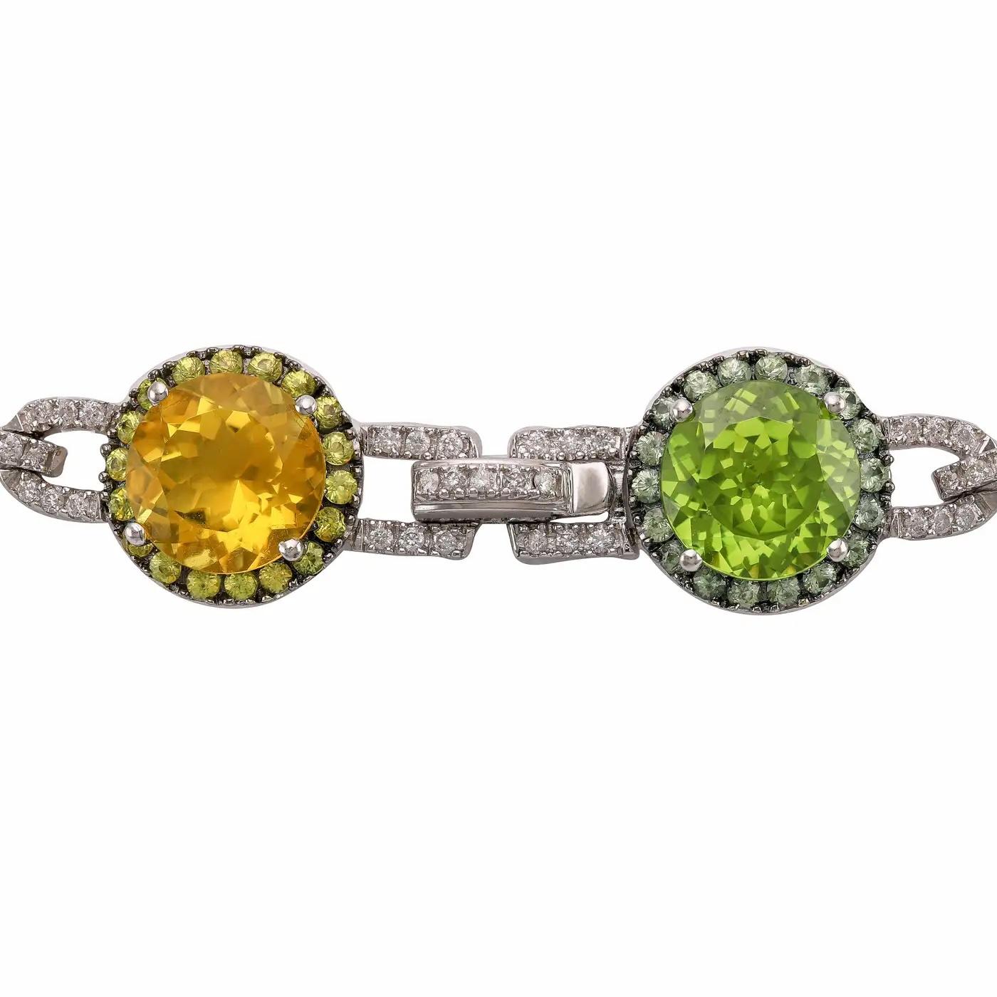 Mehrfarbiger Topas, Blauer Topas Amethyst Grüner Topas Gelber Topas 14 Karat Diamant im Zustand „Neu“ im Angebot in Great Neck, NY