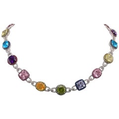 Topazio multicolore, Topazio blu Ametista Topazio verde Topazio giallo Diamante 14 carati