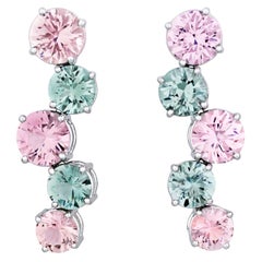 Multi-Color Tourmaline Earrings, 16.53 Carat