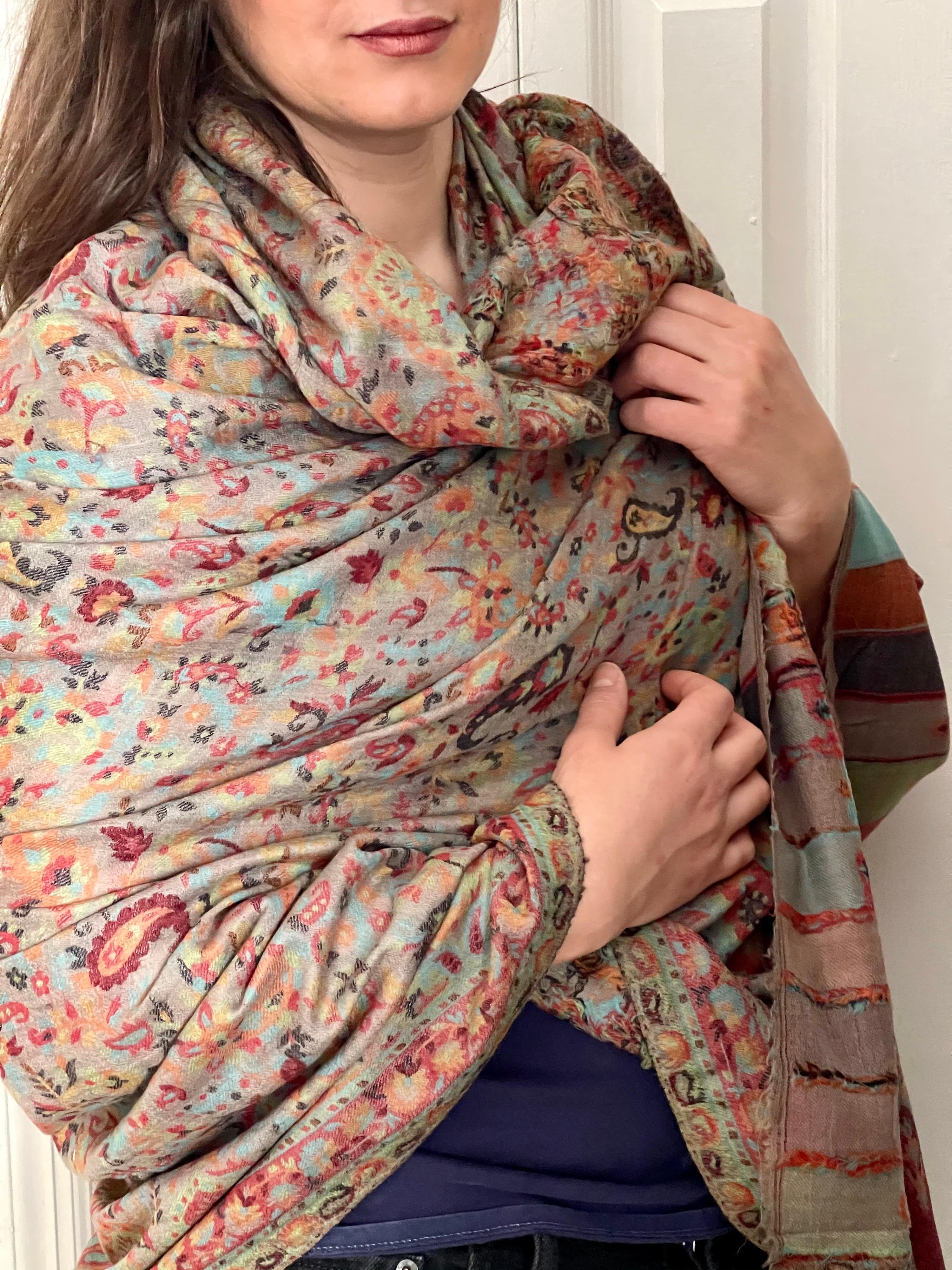 multicolor pashmina shawl