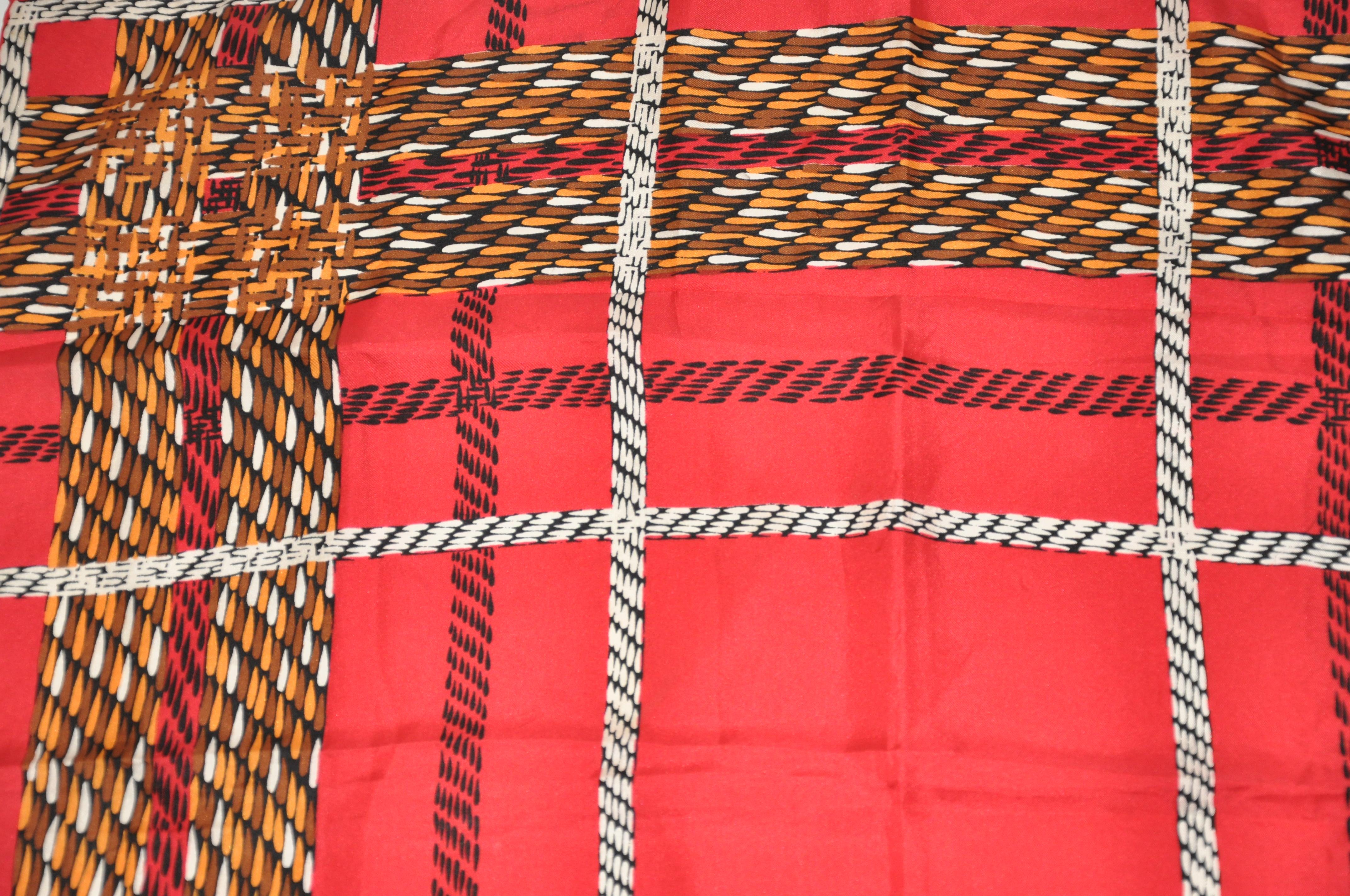 Écharpe en tweed tissé multicolore « tissé » en soie Bon état - En vente à New York, NY