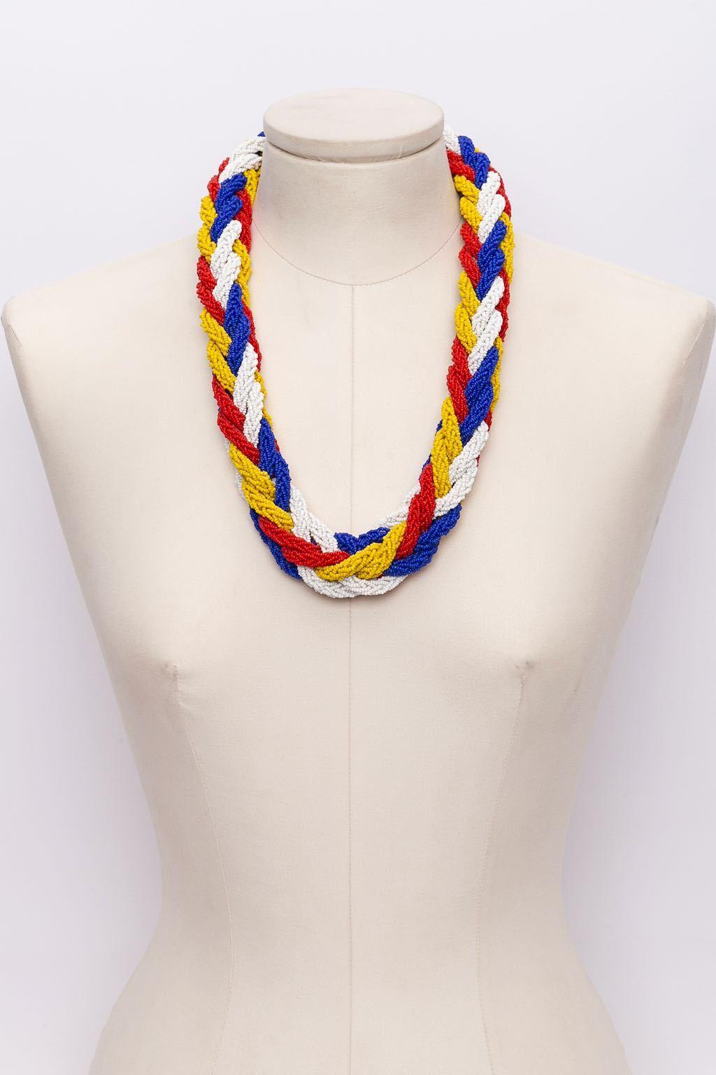 da uomo o donna Collana di perline multicolore in vendita