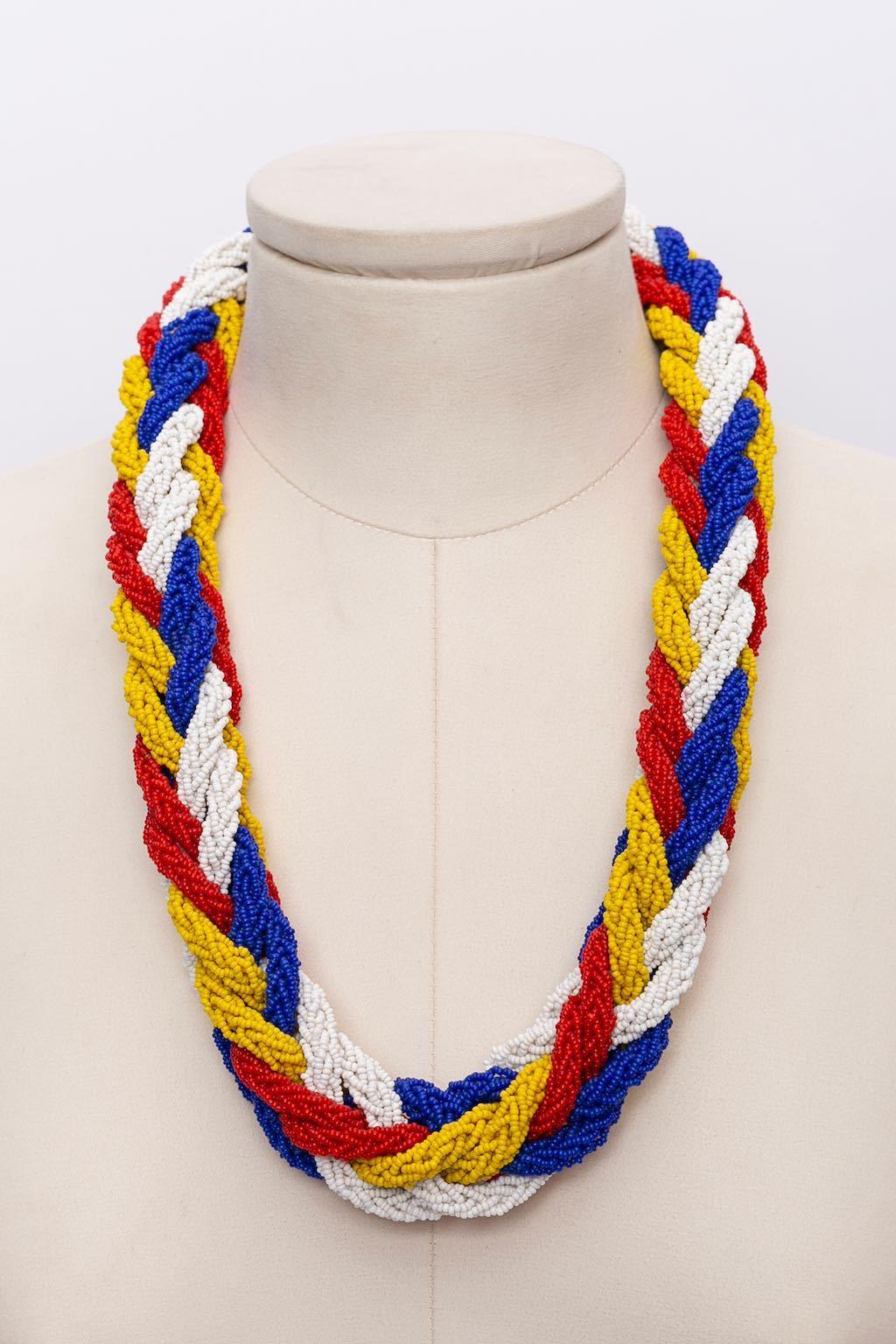 Collana di perline multicolore in vendita 1
