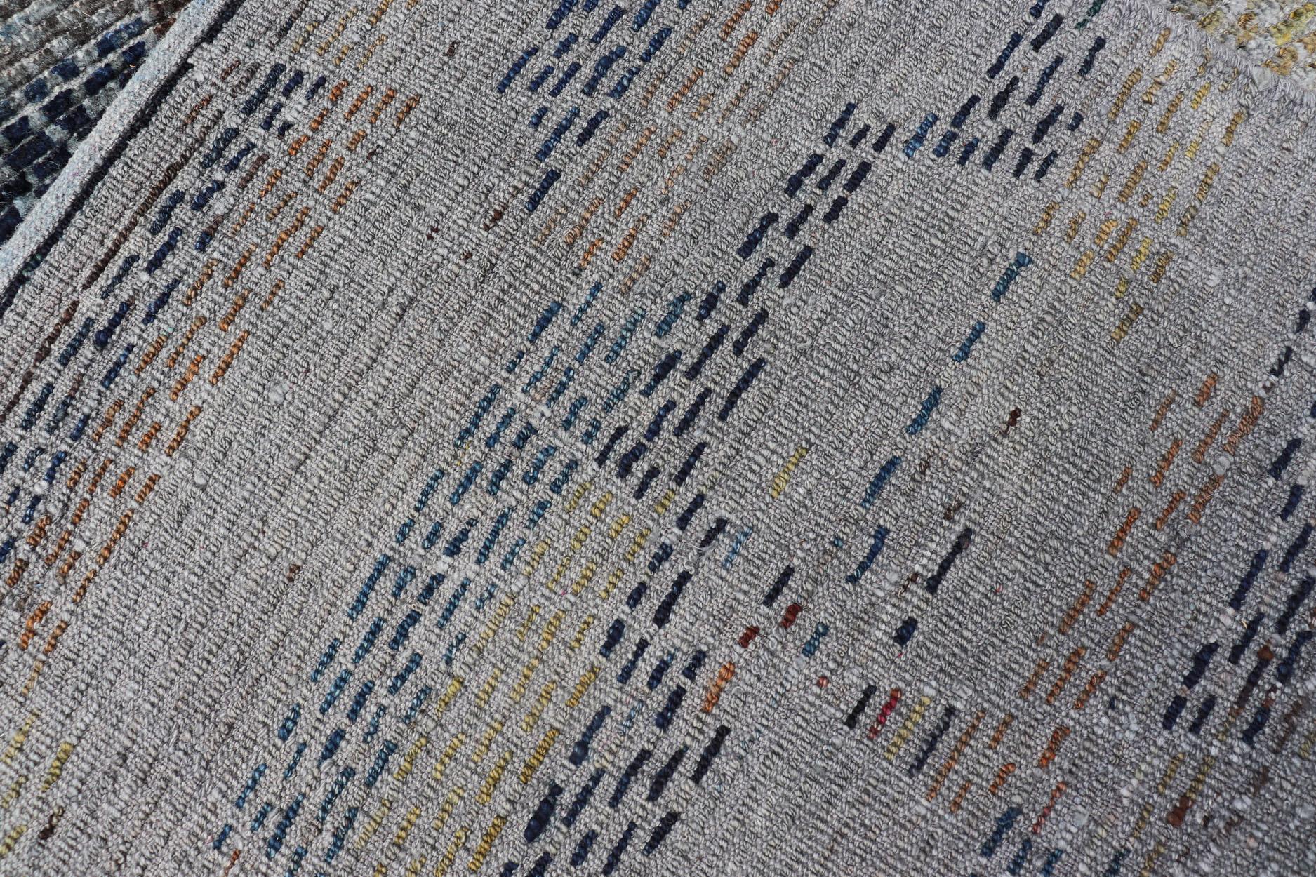 Tappeto afgano a diamanti multicolore, moderno e casual, con design geometrico In condizioni ottime in vendita a Atlanta, GA