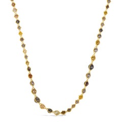 Multi-Colored Diamond Textile Necklace