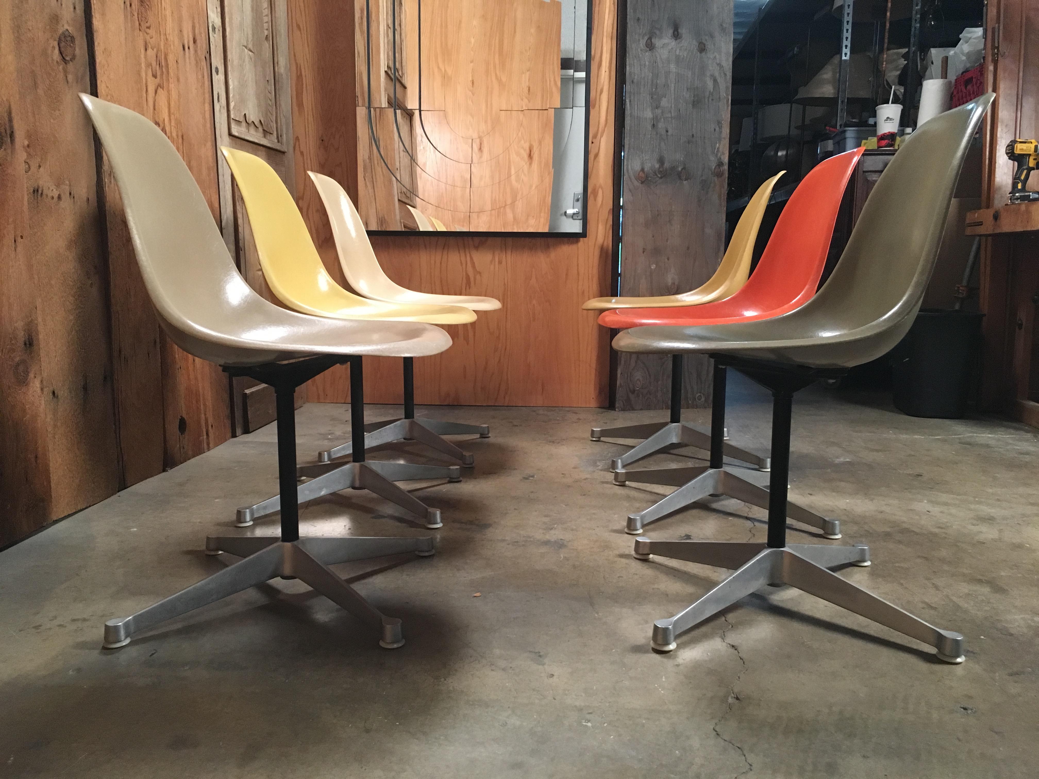 Multicolored Fiberglass Shell Chairs, Charles Eames for Herman Miller 4