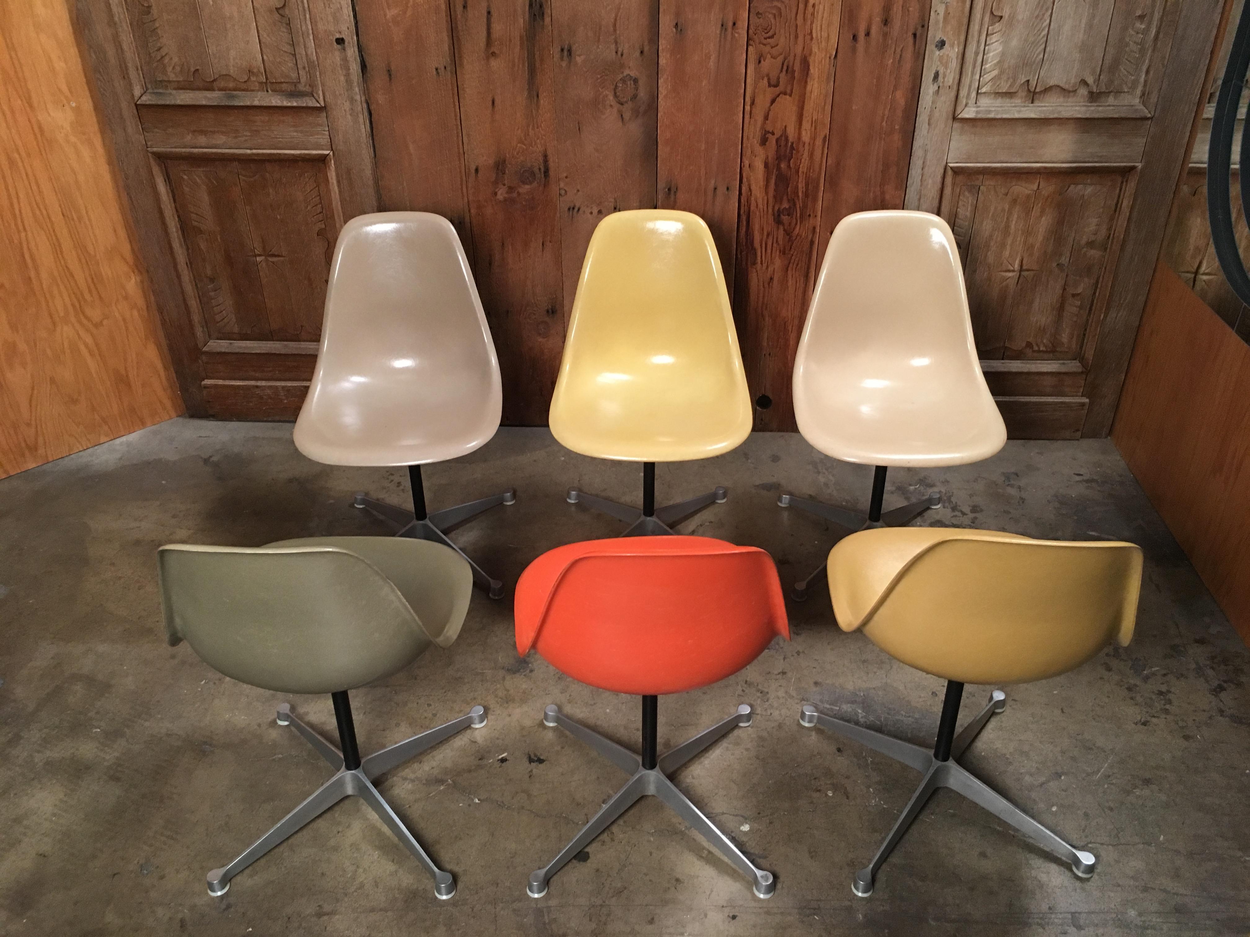 Multicolored Fiberglass Shell Chairs, Charles Eames for Herman Miller 7