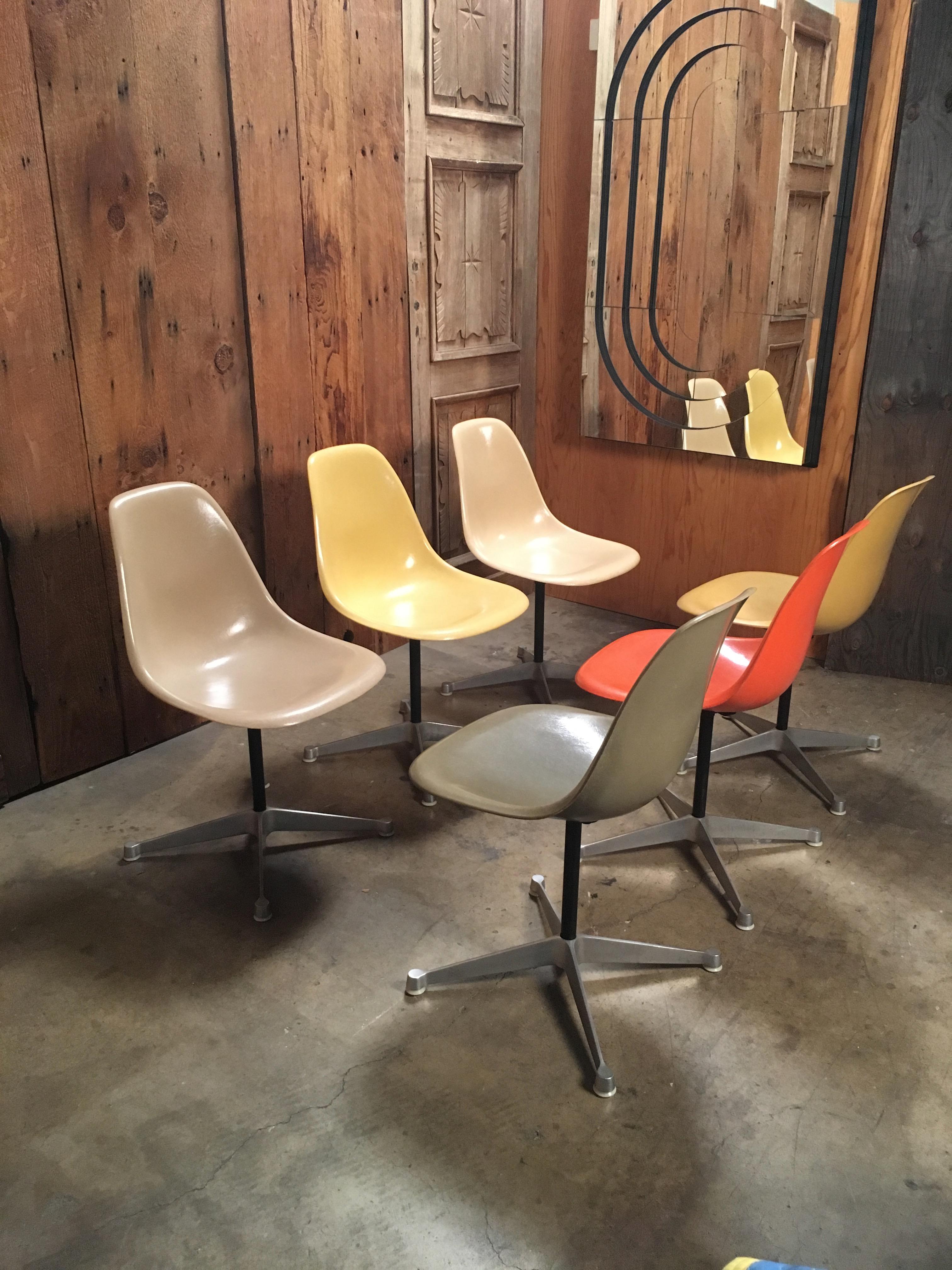 American Multicolored Fiberglass Shell Chairs, Charles Eames for Herman Miller