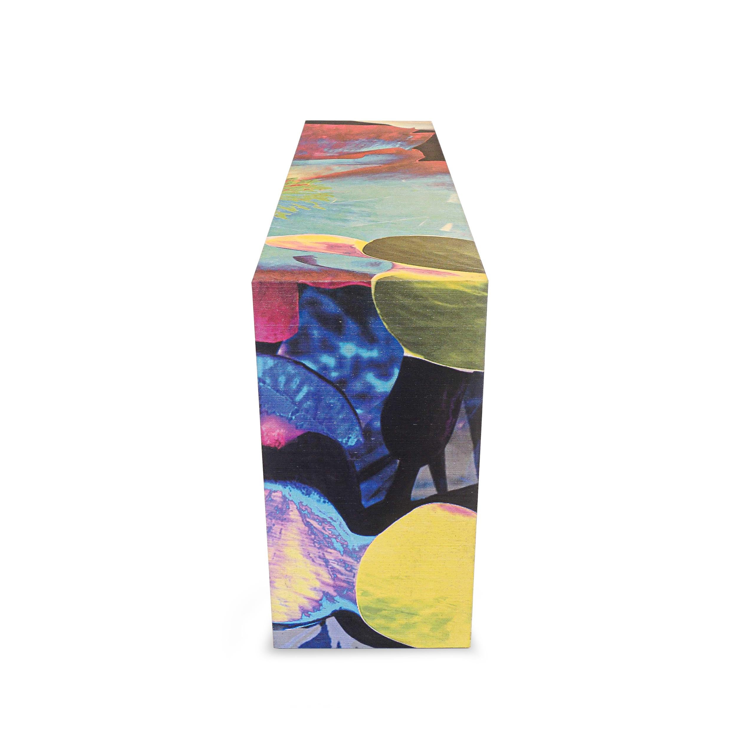 Mesa Consola Cascada Floral Multicolor en venta 5