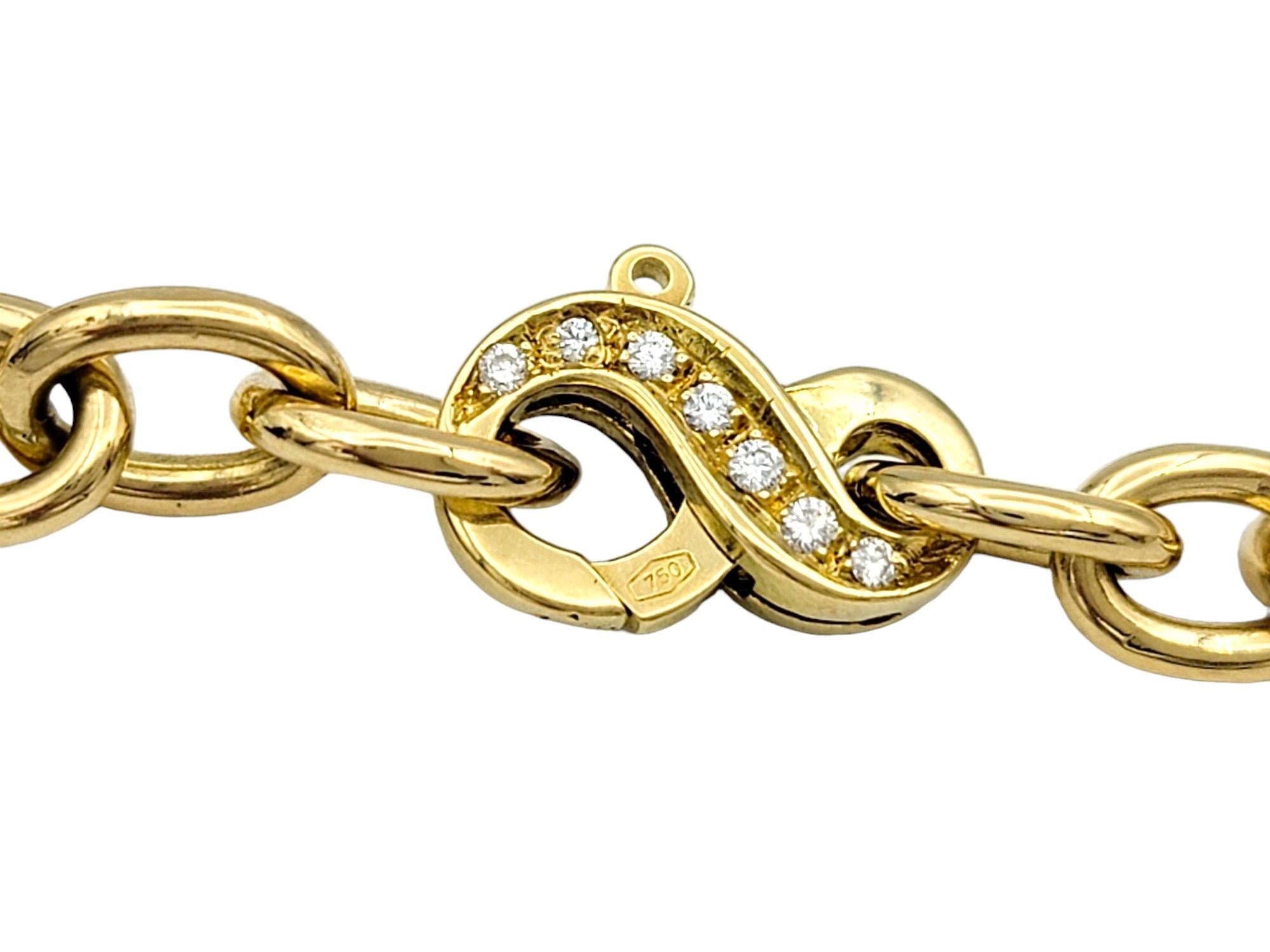 Bracelet breloque cœur en or jaune 18 carats, pierres précieuses multicolores et diamants Bon état - En vente à Scottsdale, AZ
