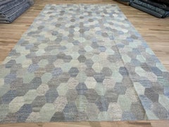 Multi Colored Geometric Design Turkish Kilim Area Rug