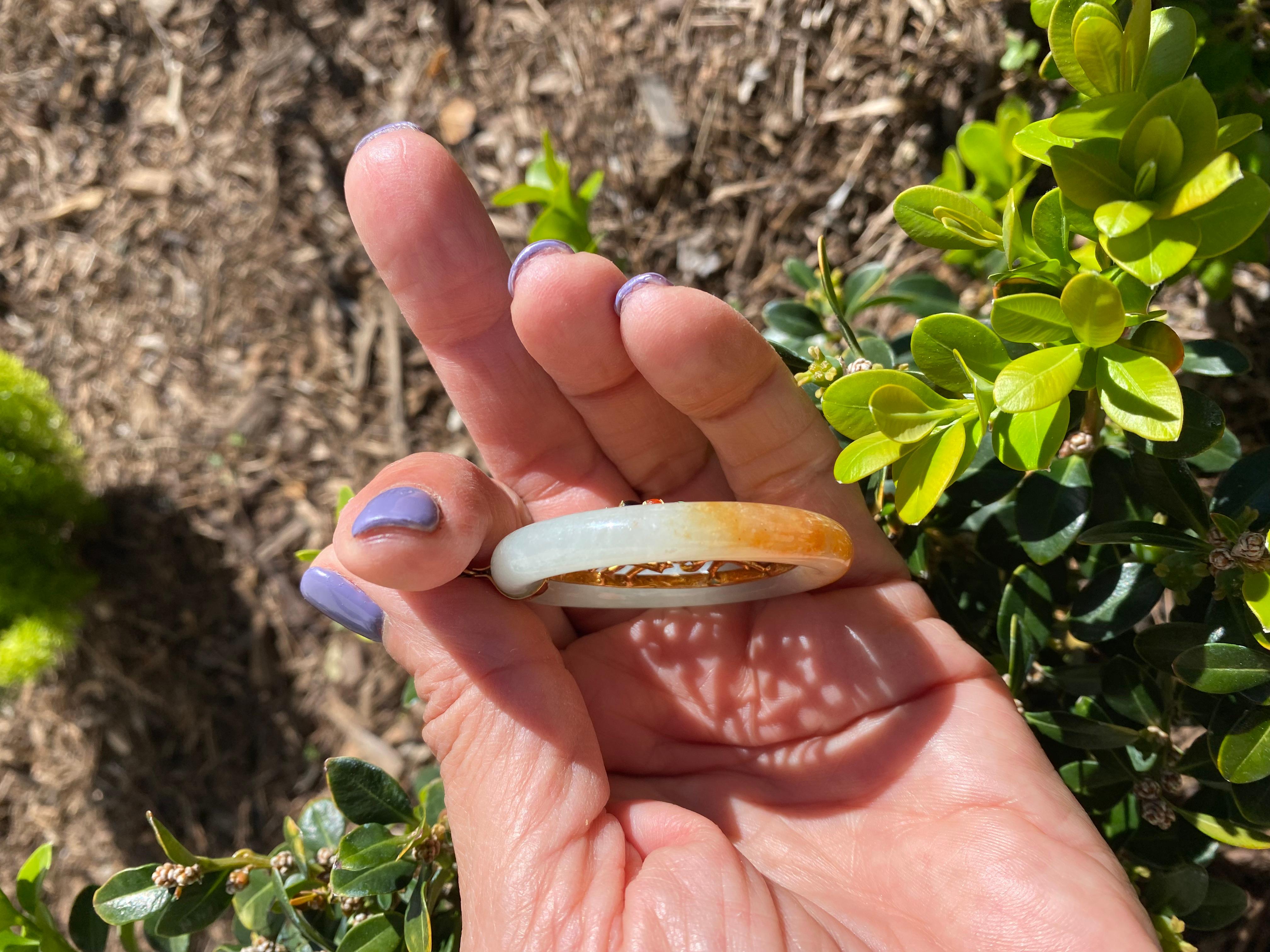 real jade circle pendant