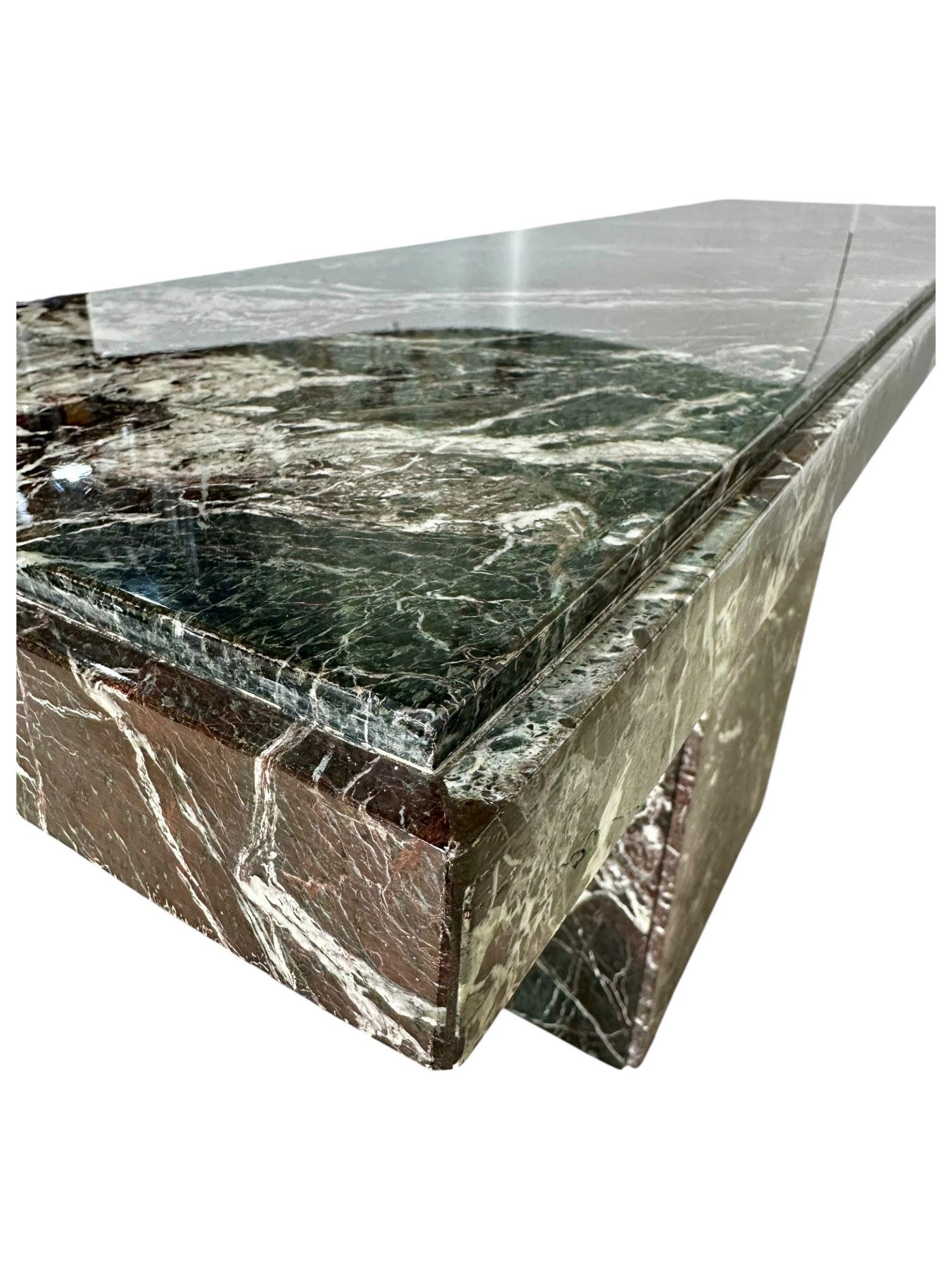 Multi Colored Marble Console Table, Italy 1970 For Sale 3