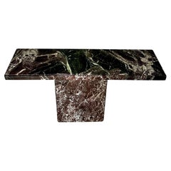 Multi Colored Marble Console Table, Italy 1970