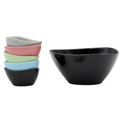 Multi-Colored Mini Ceramique Maastricht Triangular Ceramic Condiment Bowls