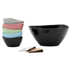 Multi-Colored Mini Ceramique Maastricht Triangular Ceramic Condiment Bowls