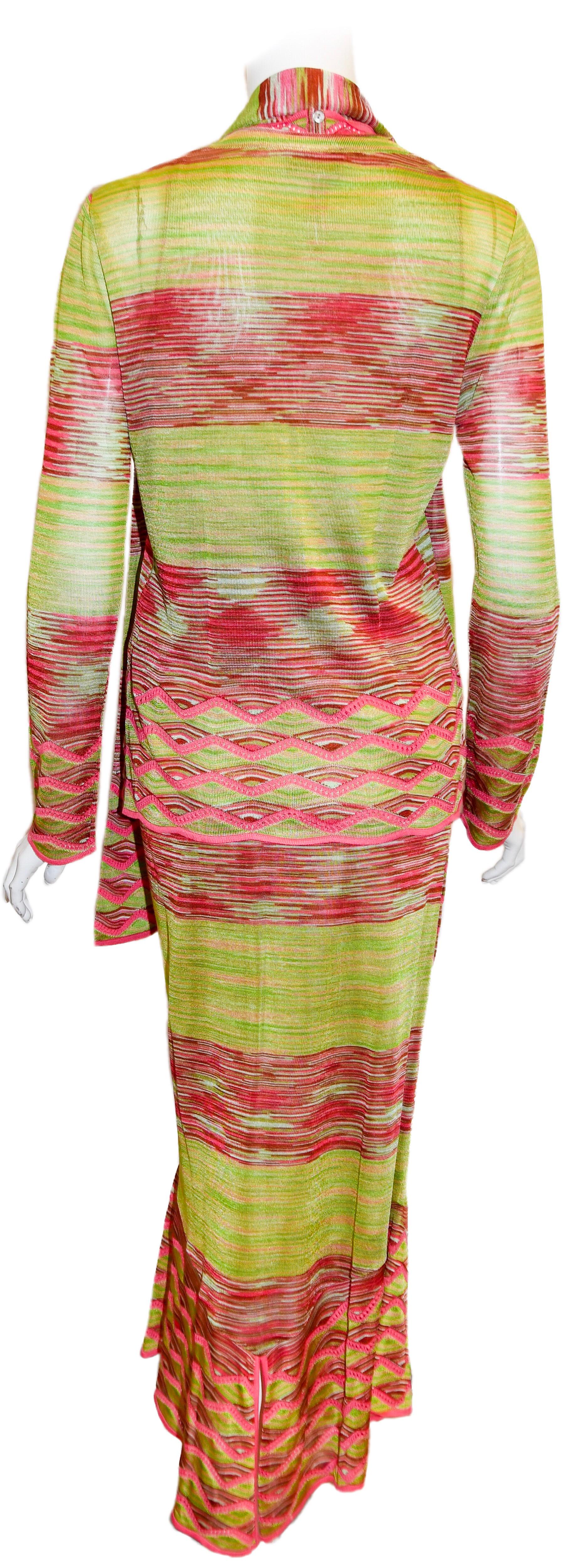 Women's Multi-colored Missoni  4 Piece Ensemble Skirt, Cami, Jacket & Scarf For Sale